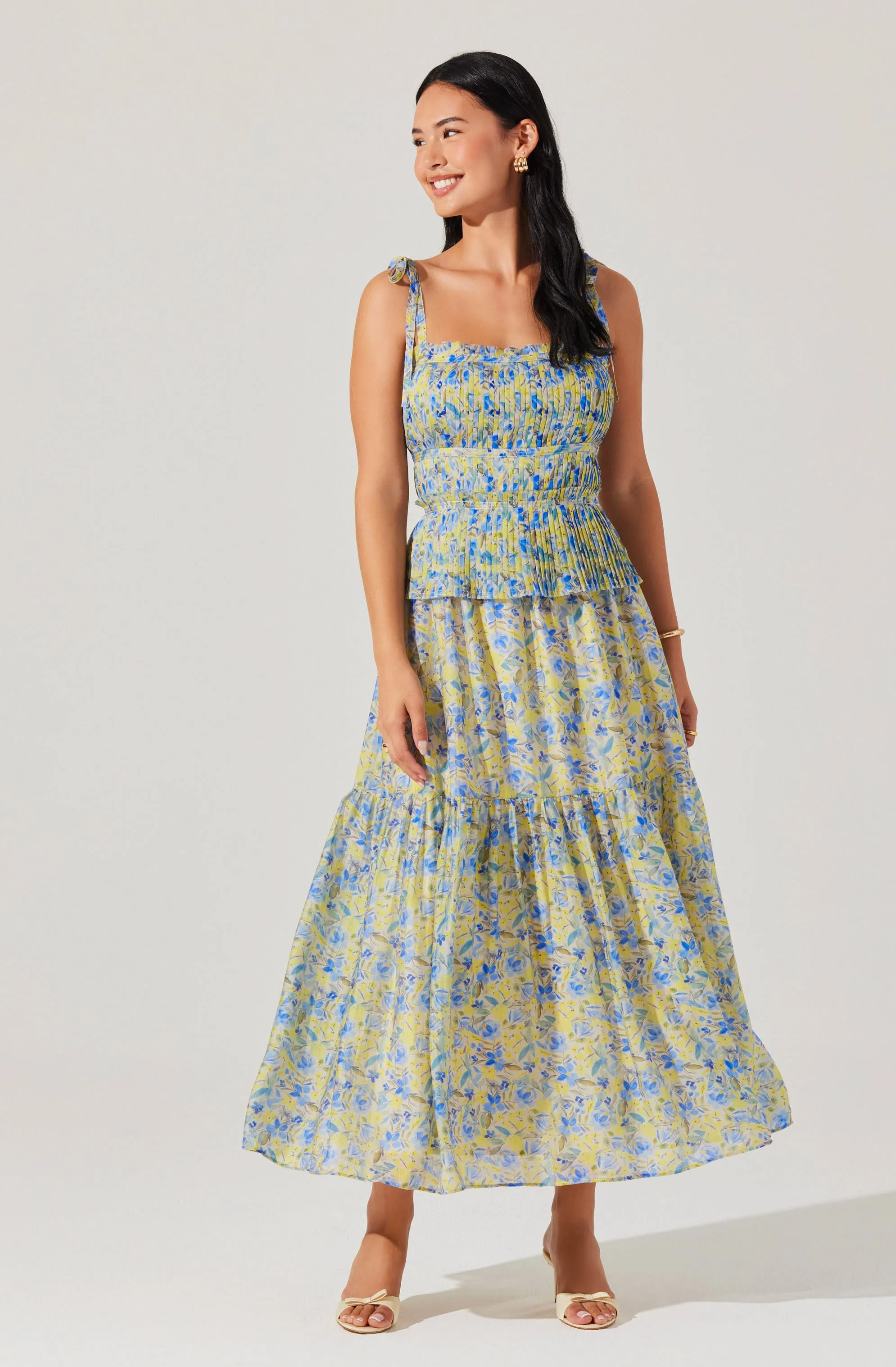 Ethelind Floral Pleated Maxi Dress sold by Astr product image thumbnail 2