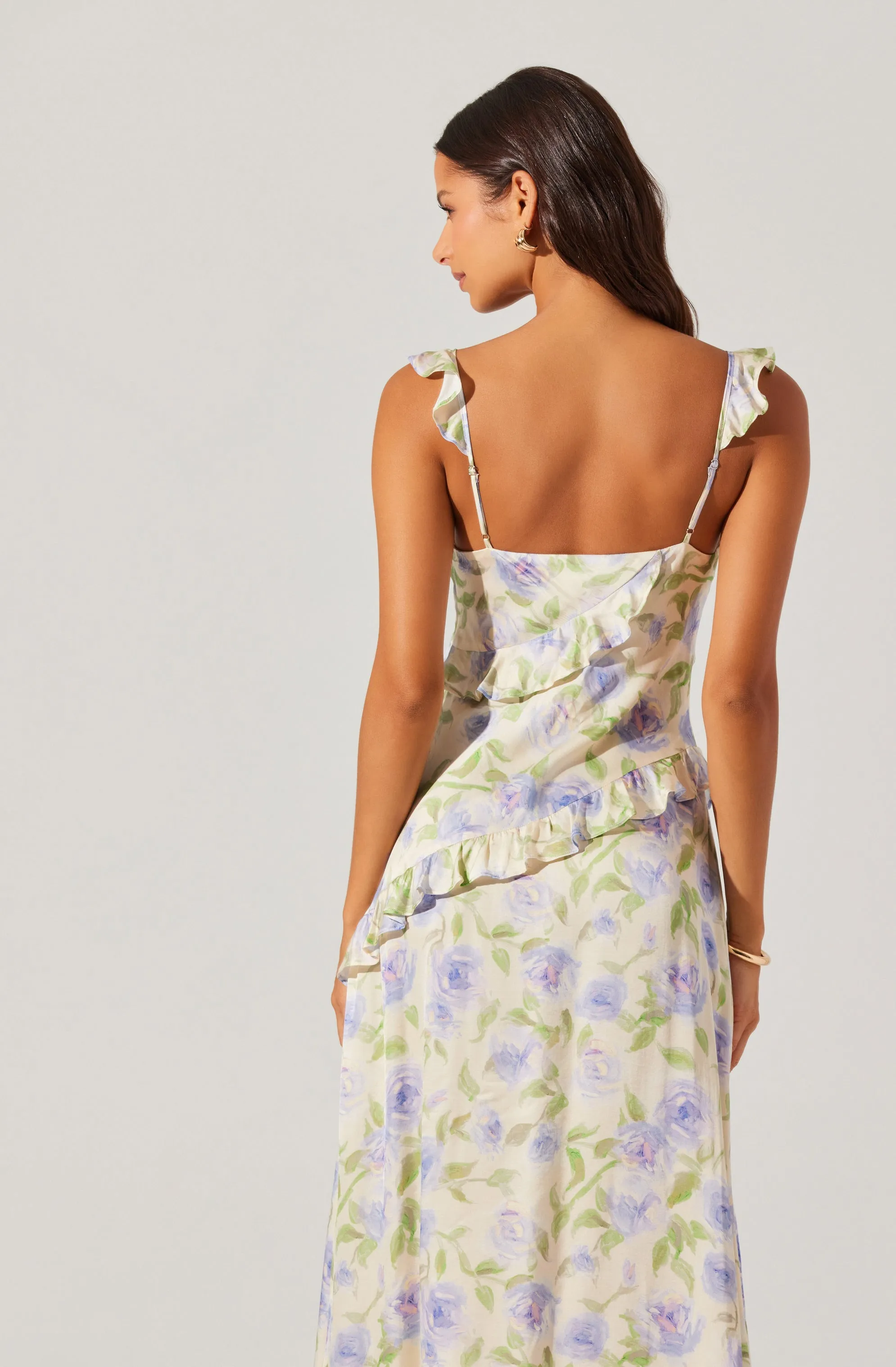 Rosalina Satin Floral Midi Dress sold by Astr product image thumbnail 2