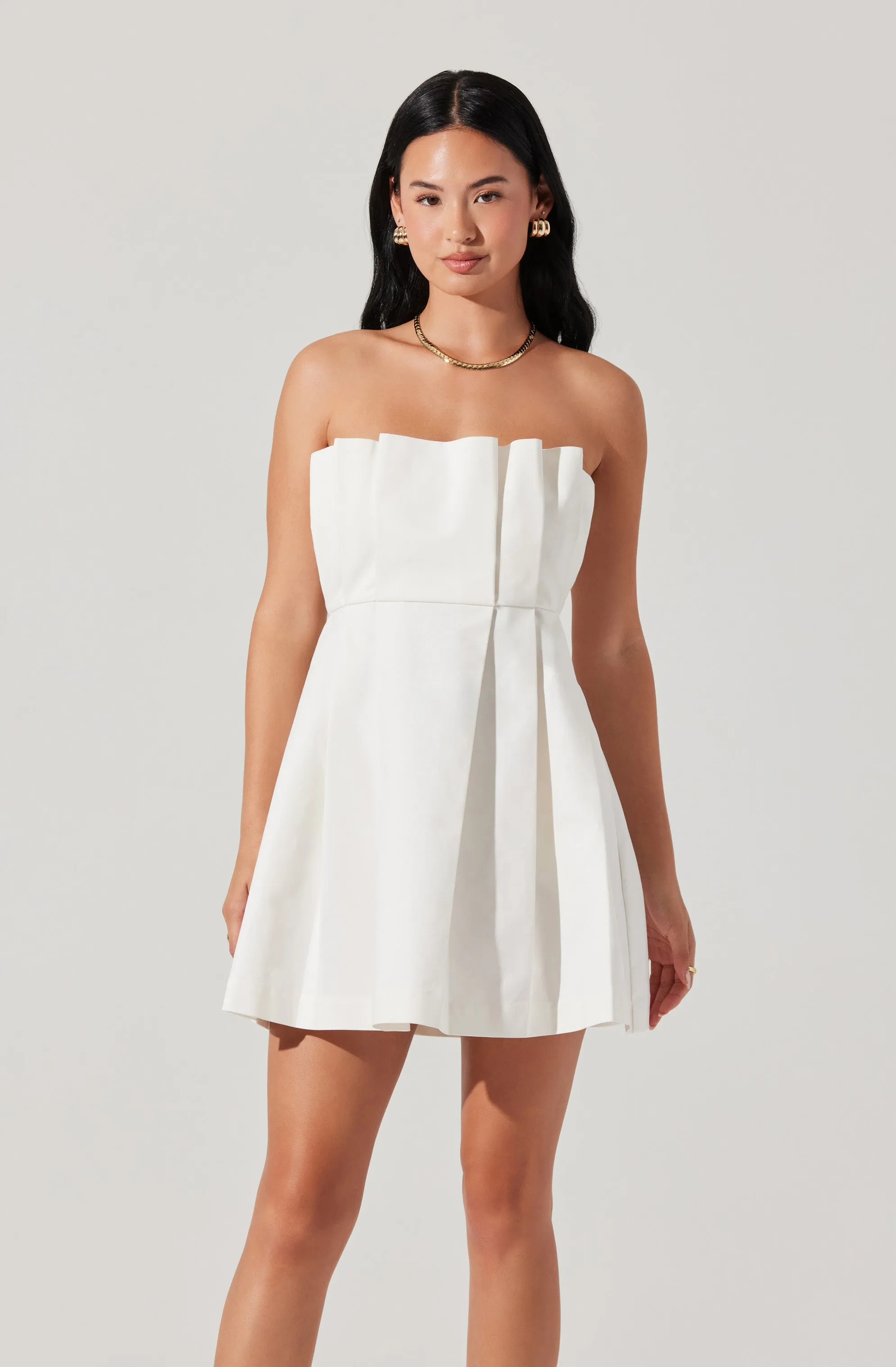 Clemira Pleated Mini Dress sold by Astr product image thumbnail 5