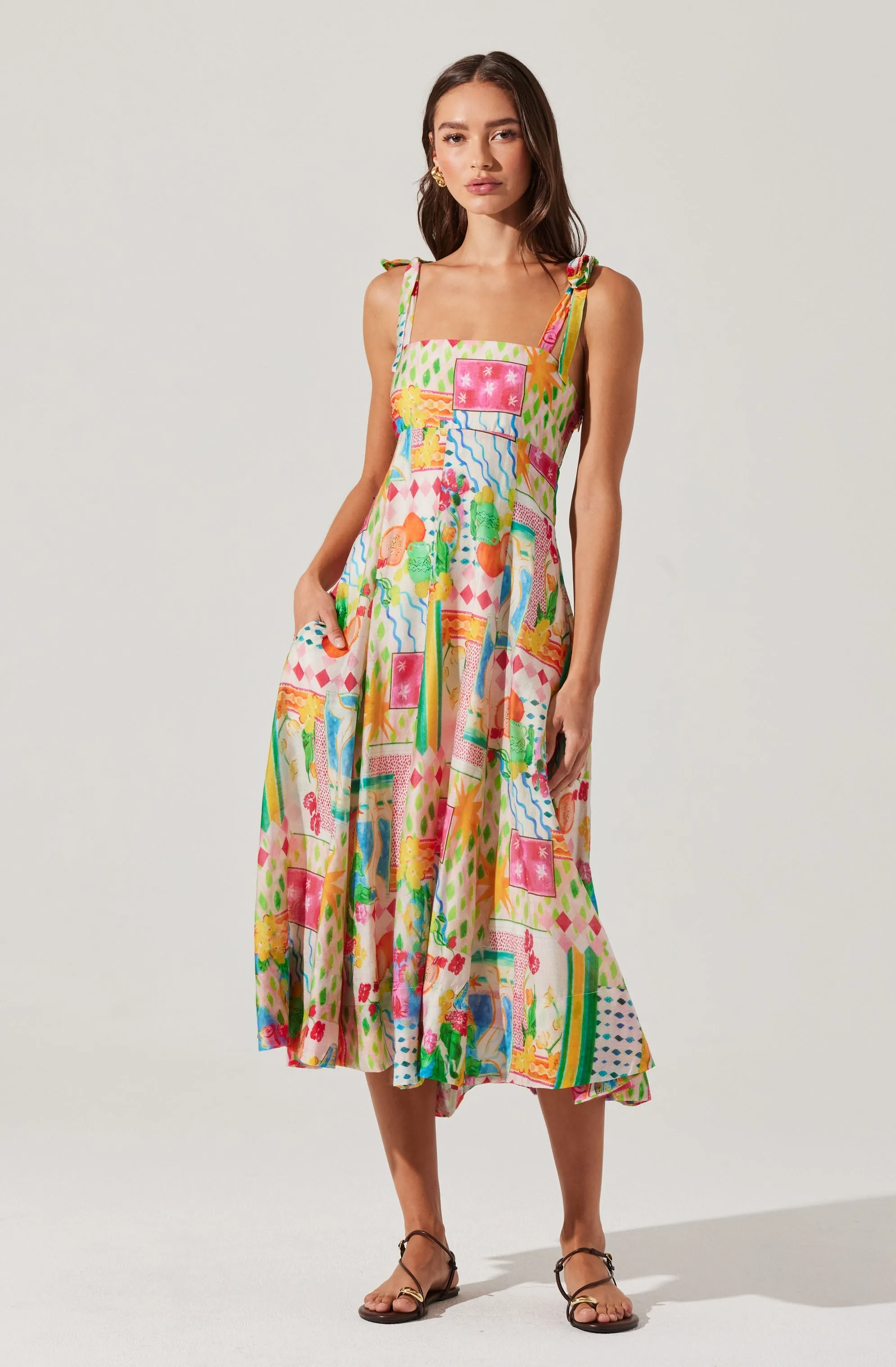 Shiann Print Midi Dress sold by Astr product image thumbnail 2