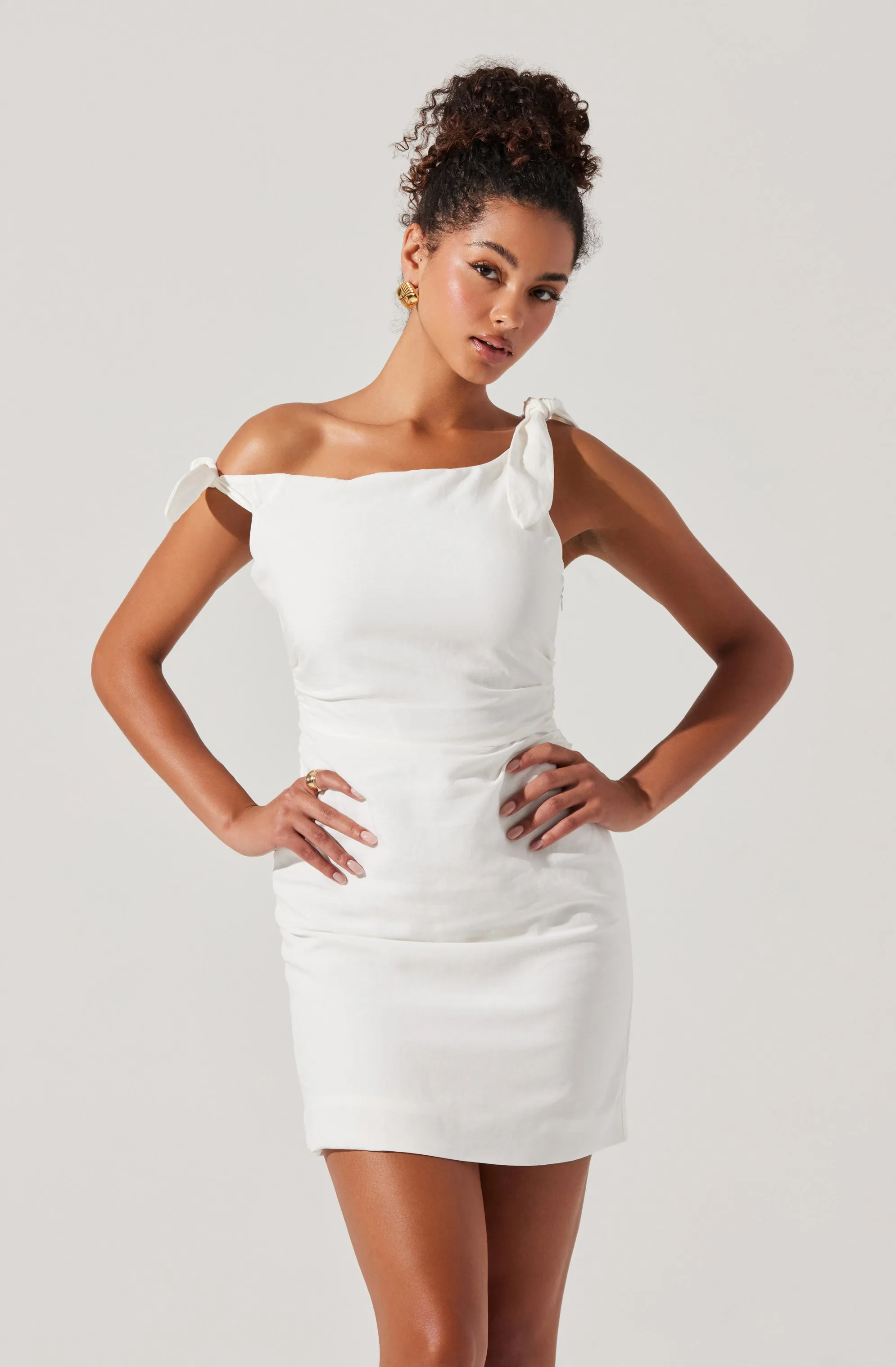 Lora Off-Shoulder Mini Dress sold by Astr product image thumbnail 2