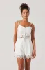 Kiya Linen Embroidered Shorts sold by Astr