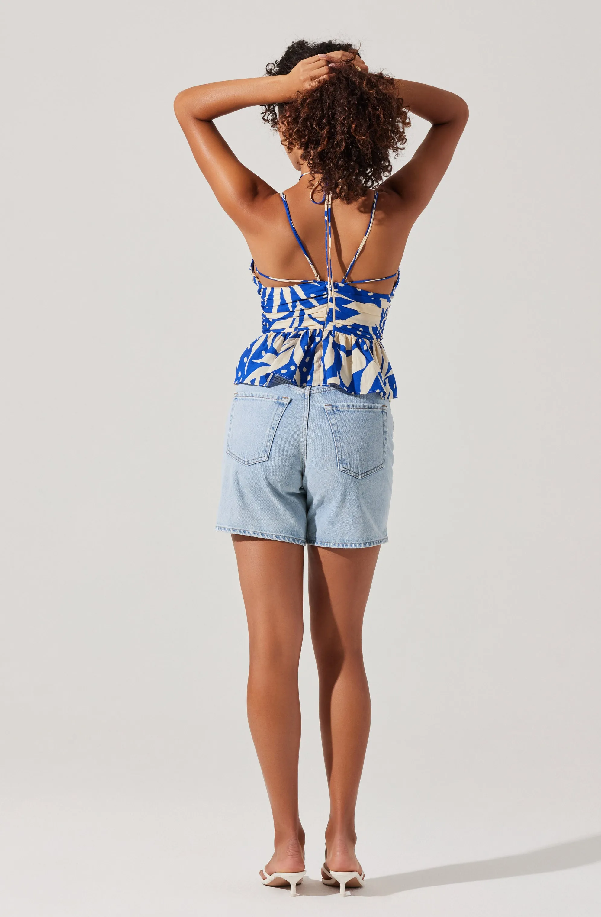 Minka Linen-Blend Peplum Top sold by Astr product image thumbnail 3