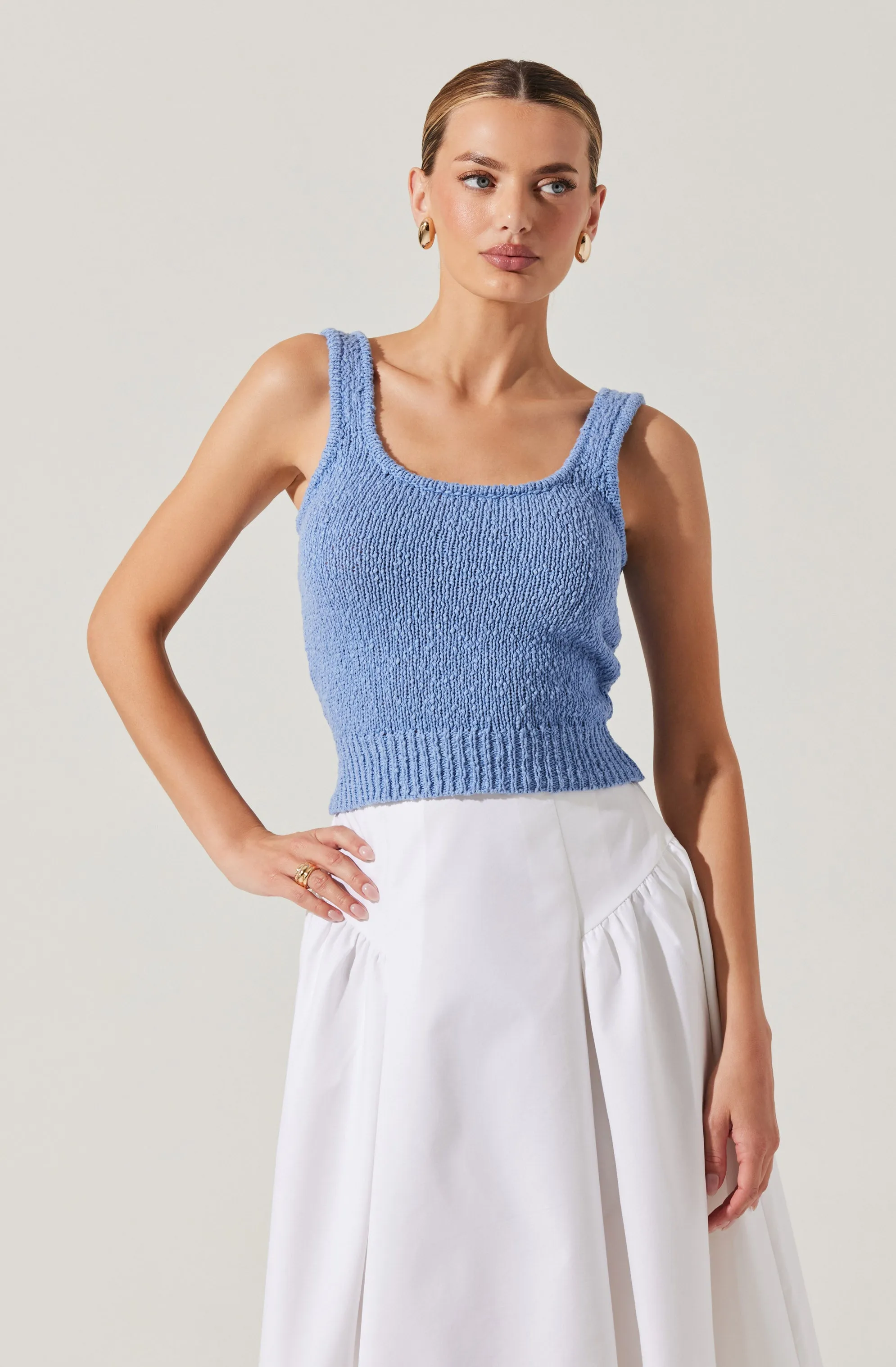 Virgo Textured Sweater Tank sold by Astr
