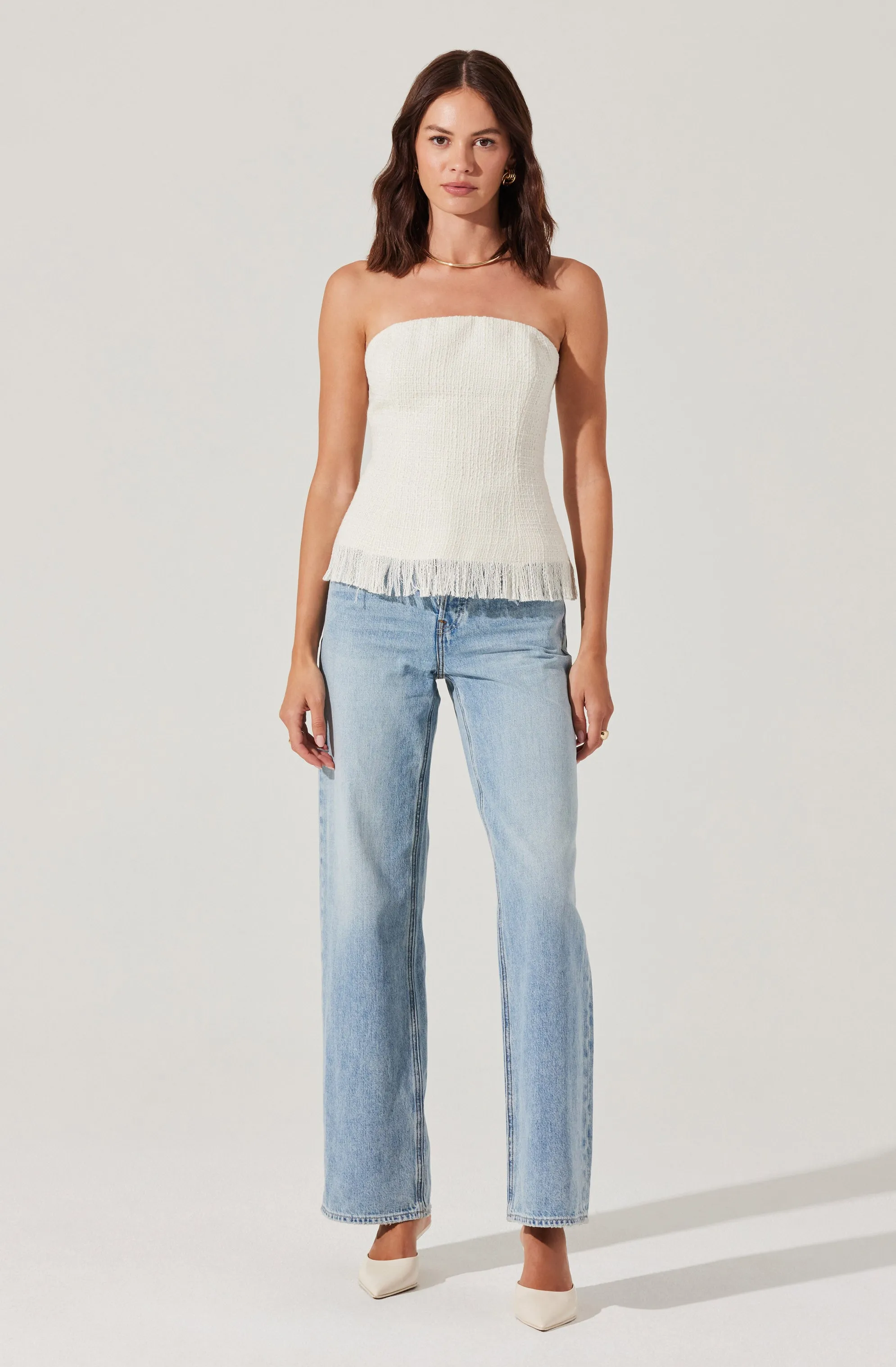 Lorene Tweed Strapless Top sold by Astr product image thumbnail 3