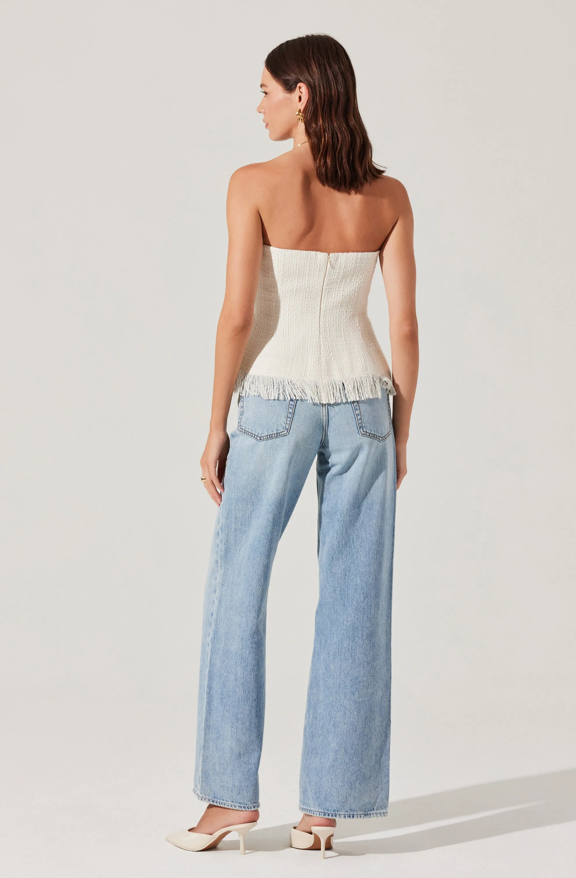 Lorene Tweed Strapless Top sold by Astr product image thumbnail 4