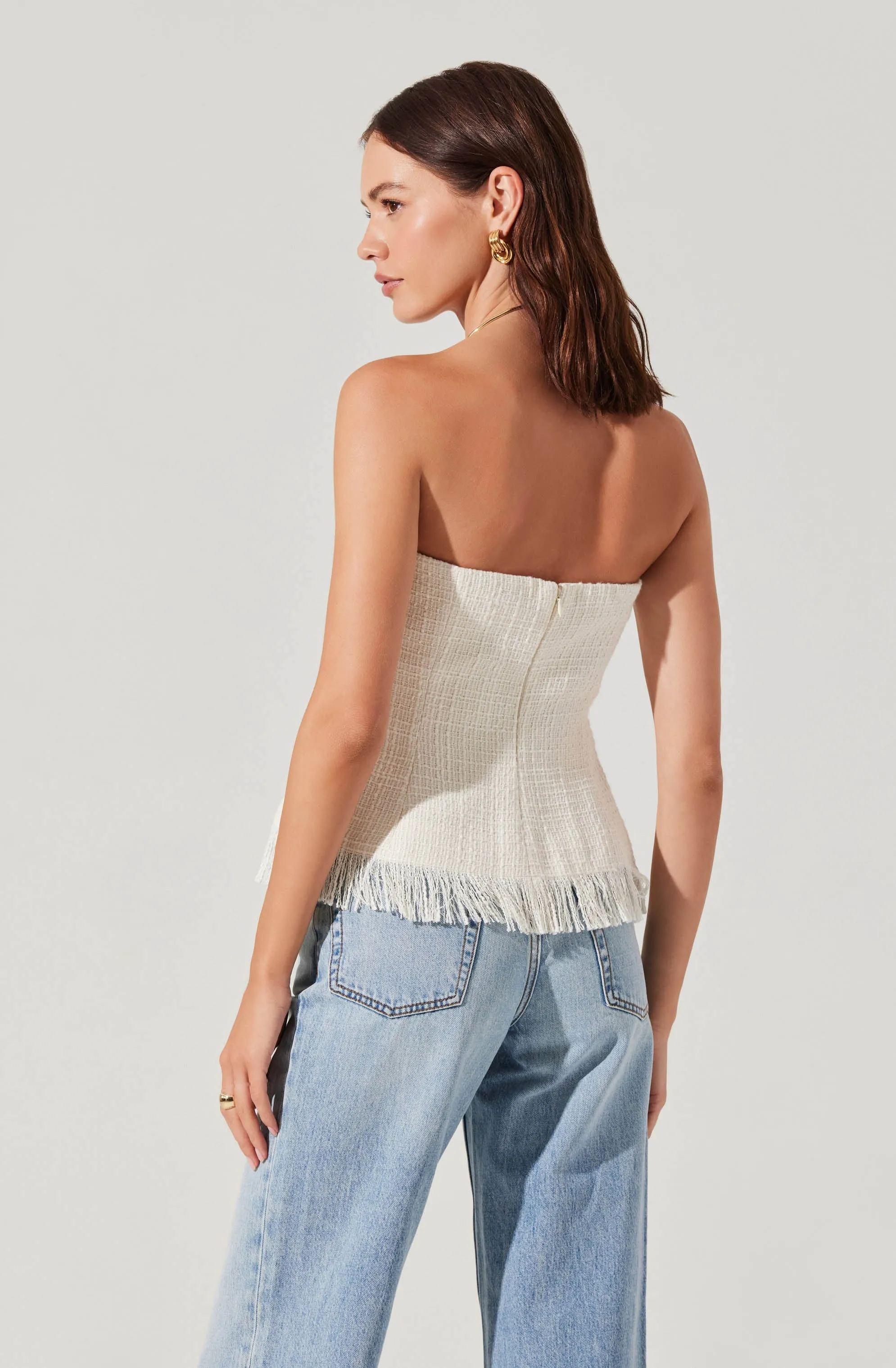 Lorene Tweed Strapless Top sold by Astr product image thumbnail 2