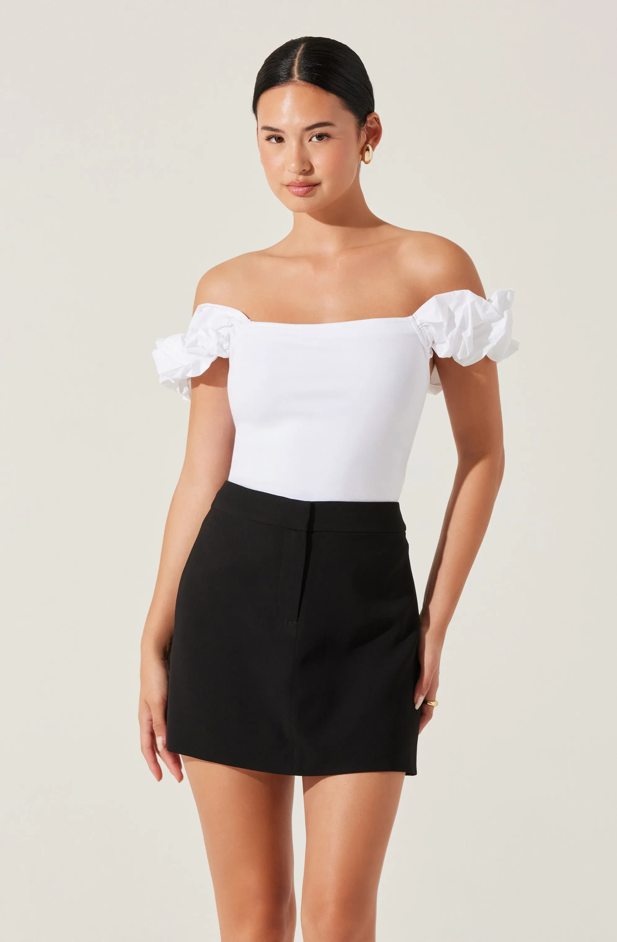 Hoda Off Shoulder Top sold by Astr