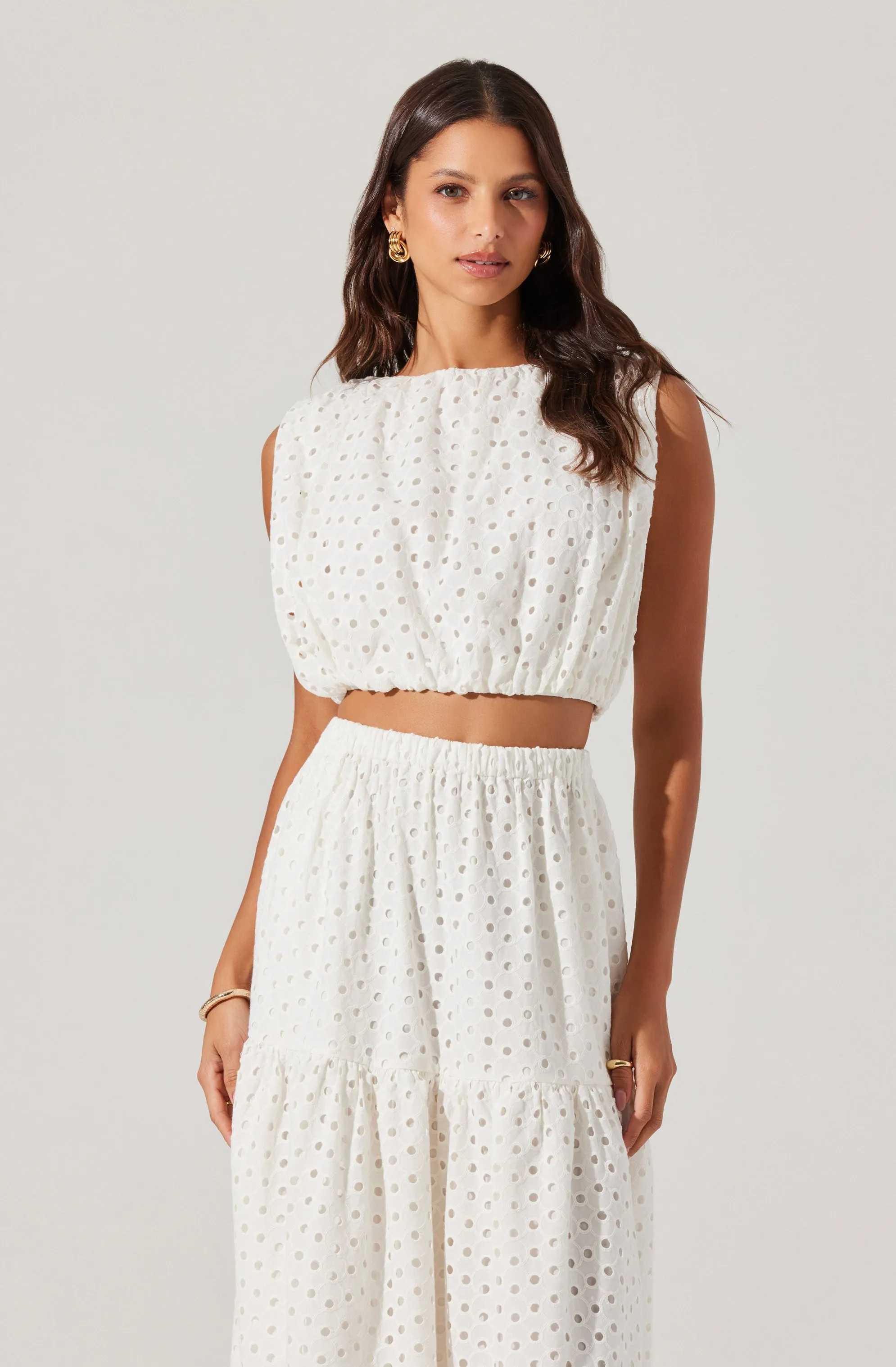 Nalley Eyelet Crop Top sold by Astr product image thumbnail 5
