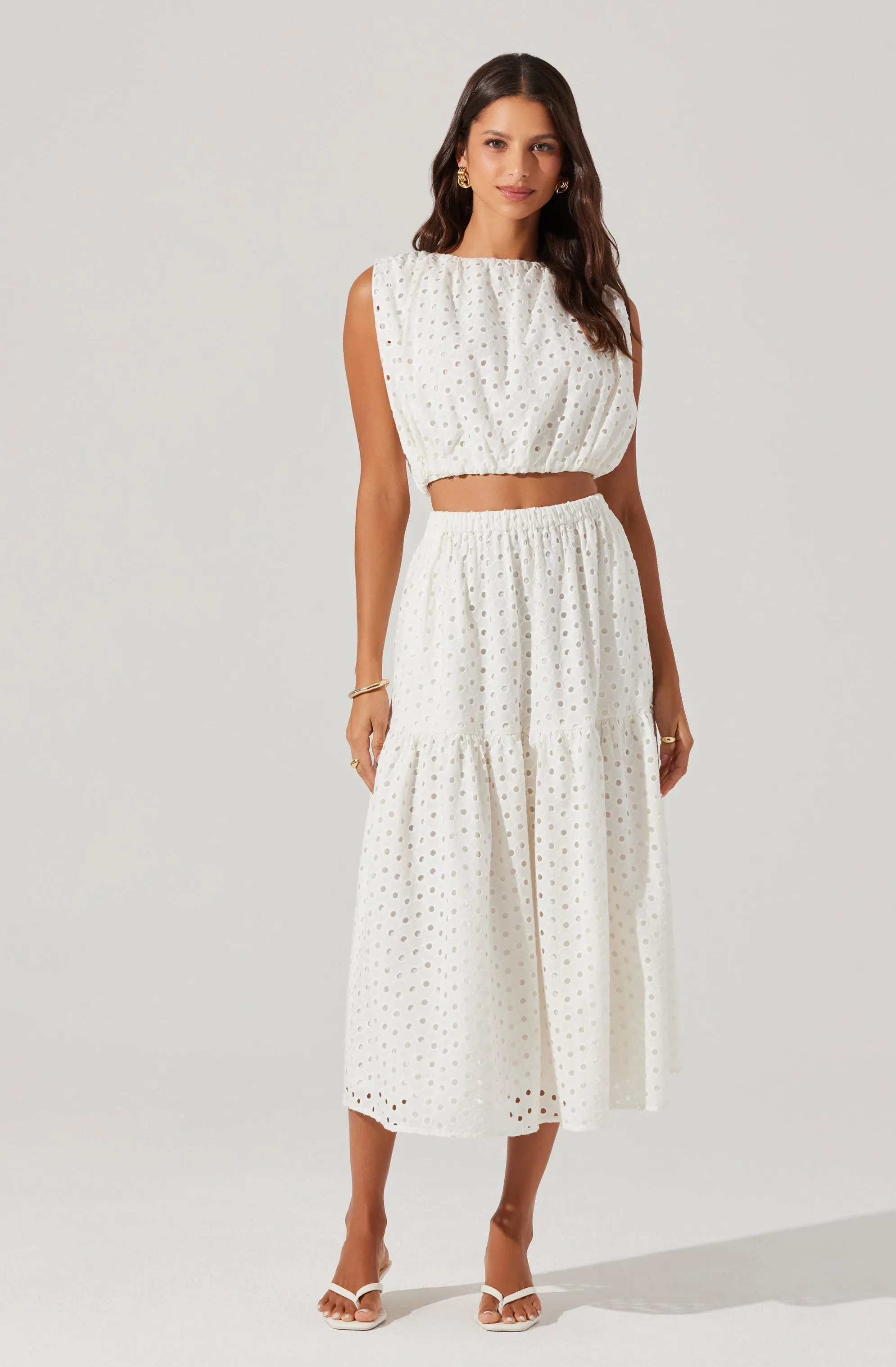 Nalley Eyelet Crop Top sold by Astr product image thumbnail 3