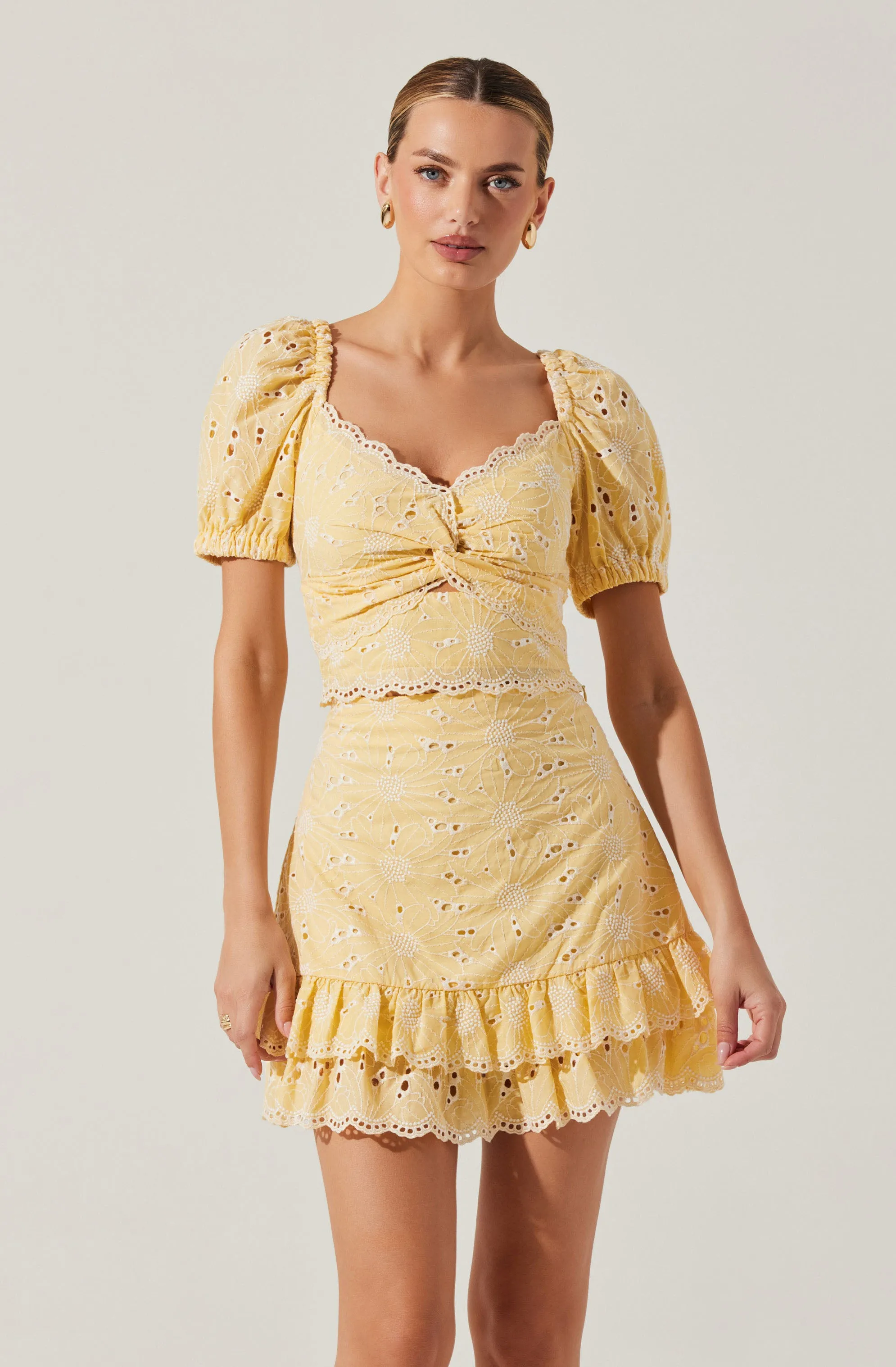 Evelin Eyelet Twist Front Top sold by Astr product image thumbnail 2