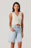 Ossa Linen Cropped Vest sold by Astr