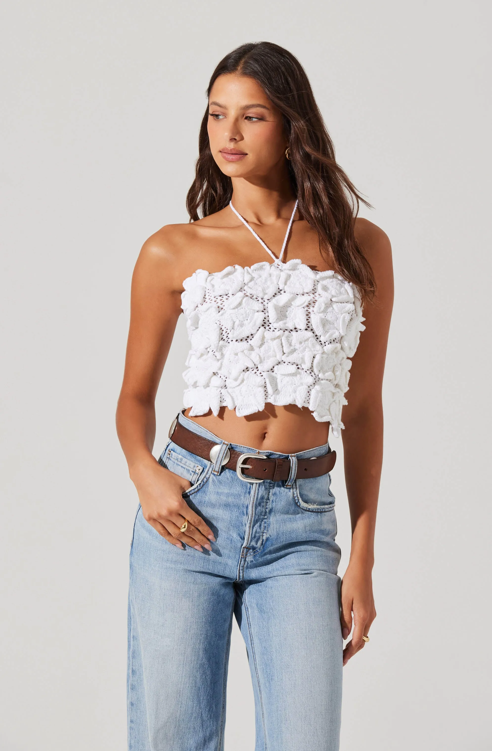 Primula Crochet 3D Floral Top sold by Astr product image thumbnail 5