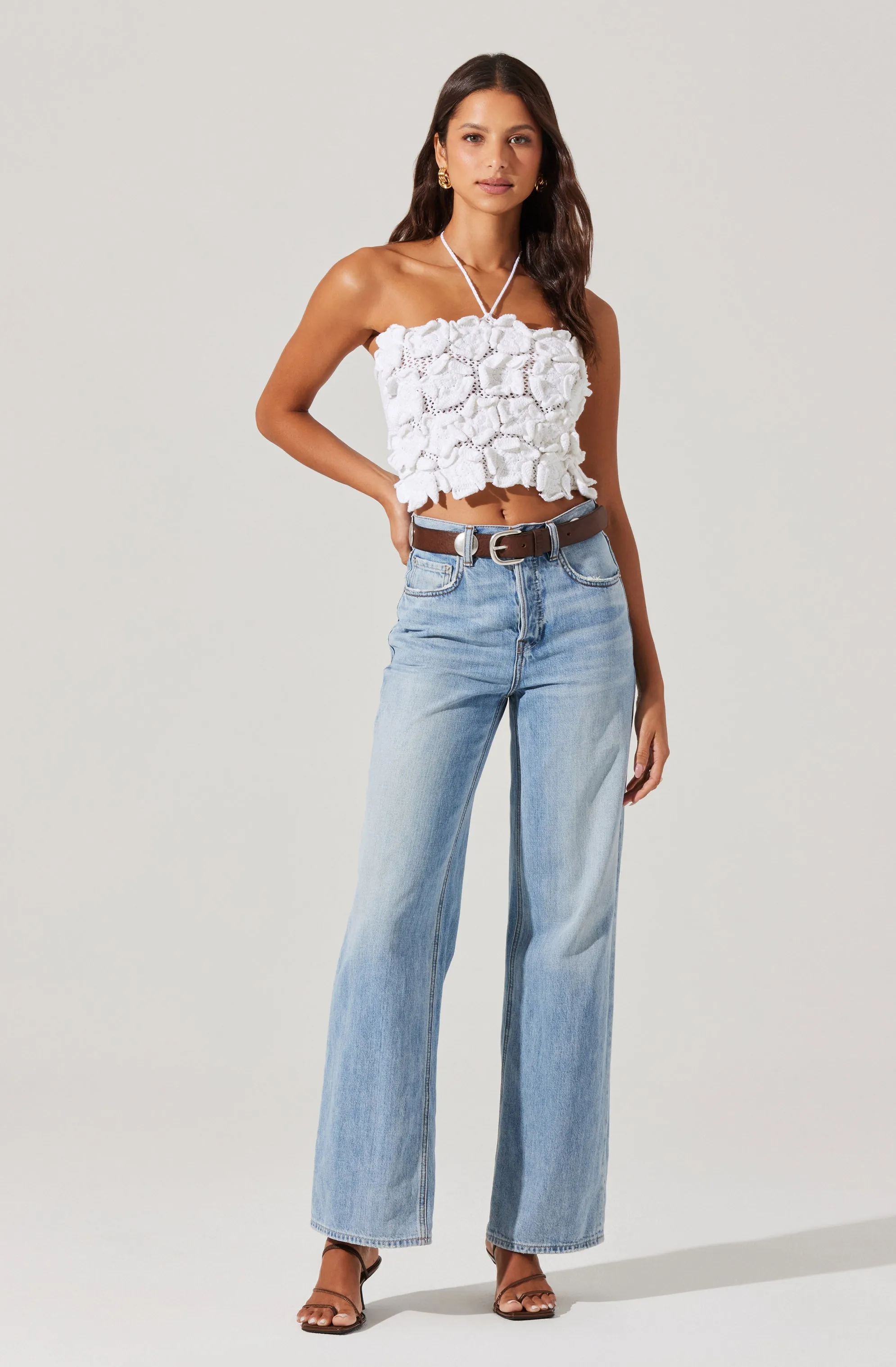 Primula Crochet 3D Floral Top sold by Astr product image thumbnail 2