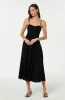 Linen-Blend A-Line Midi Dress sold by Astr