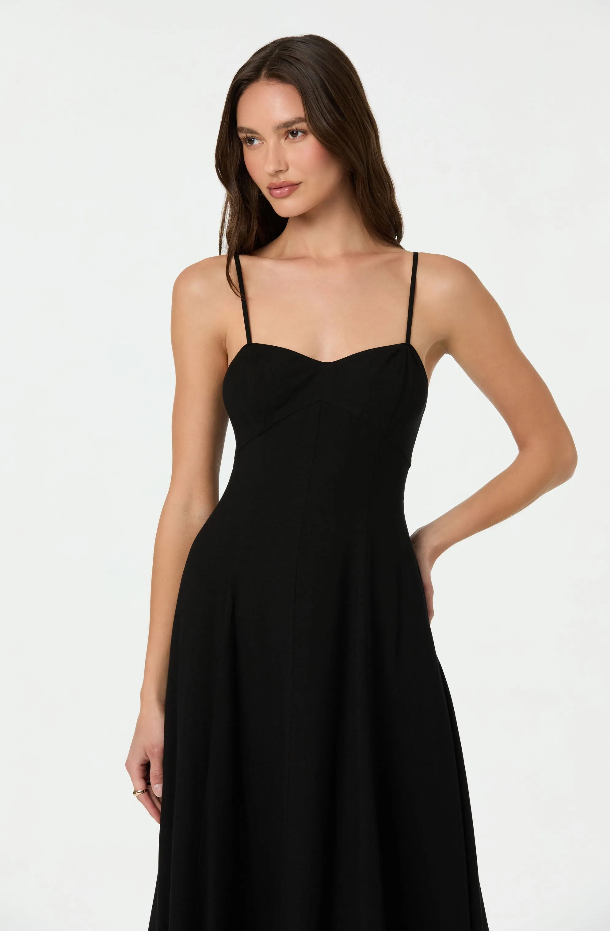 Linen-Blend A-Line Midi Dress sold by Astr product image thumbnail 5