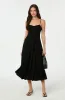 Linen-Blend A-Line Midi Dress sold by Astr