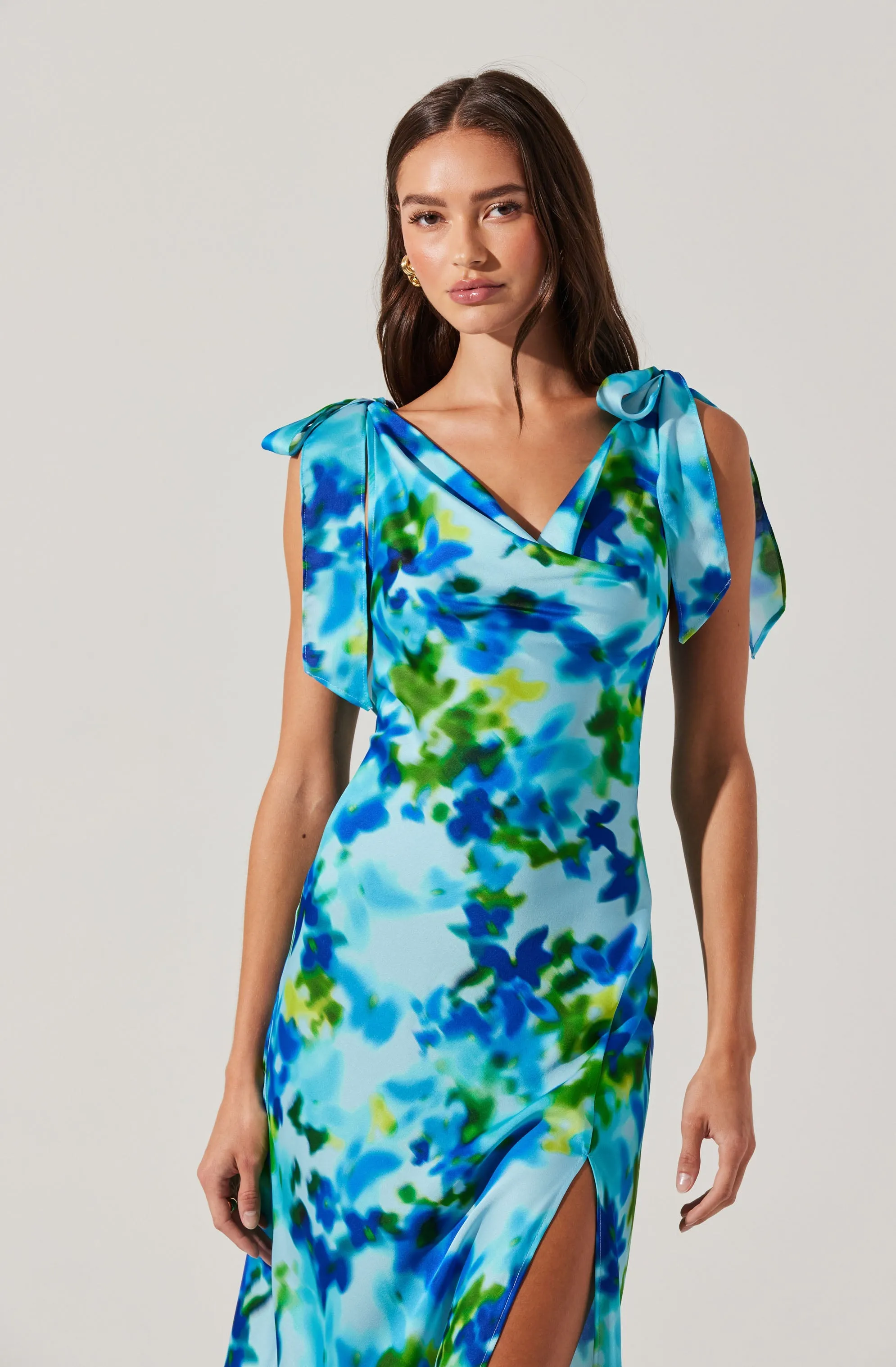 Allexina Satin Cowl Neck Midi Dress sold by Astr product image thumbnail 2