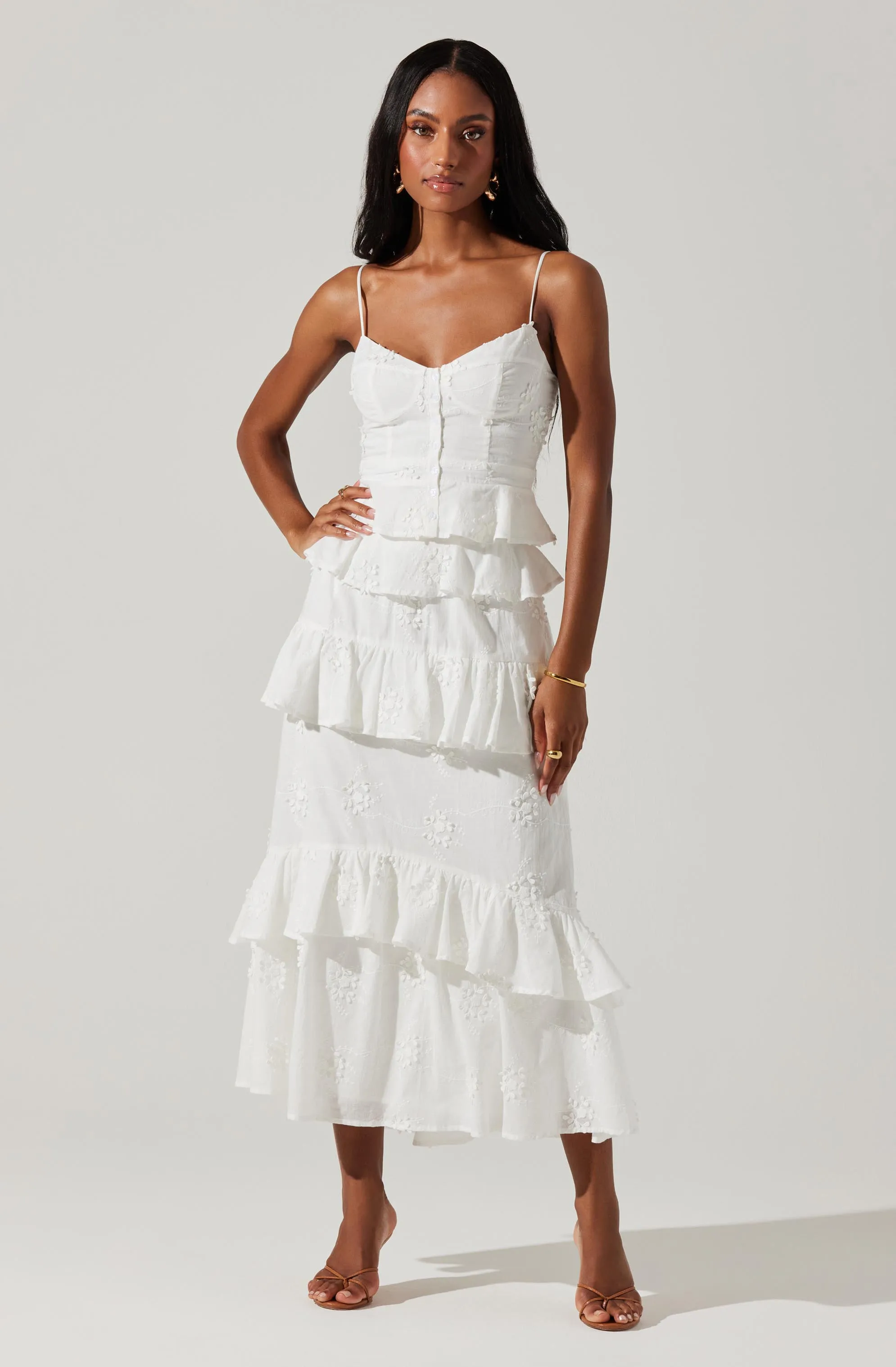 Foufette Tiered Midi Skirt sold by Astr product image thumbnail 3