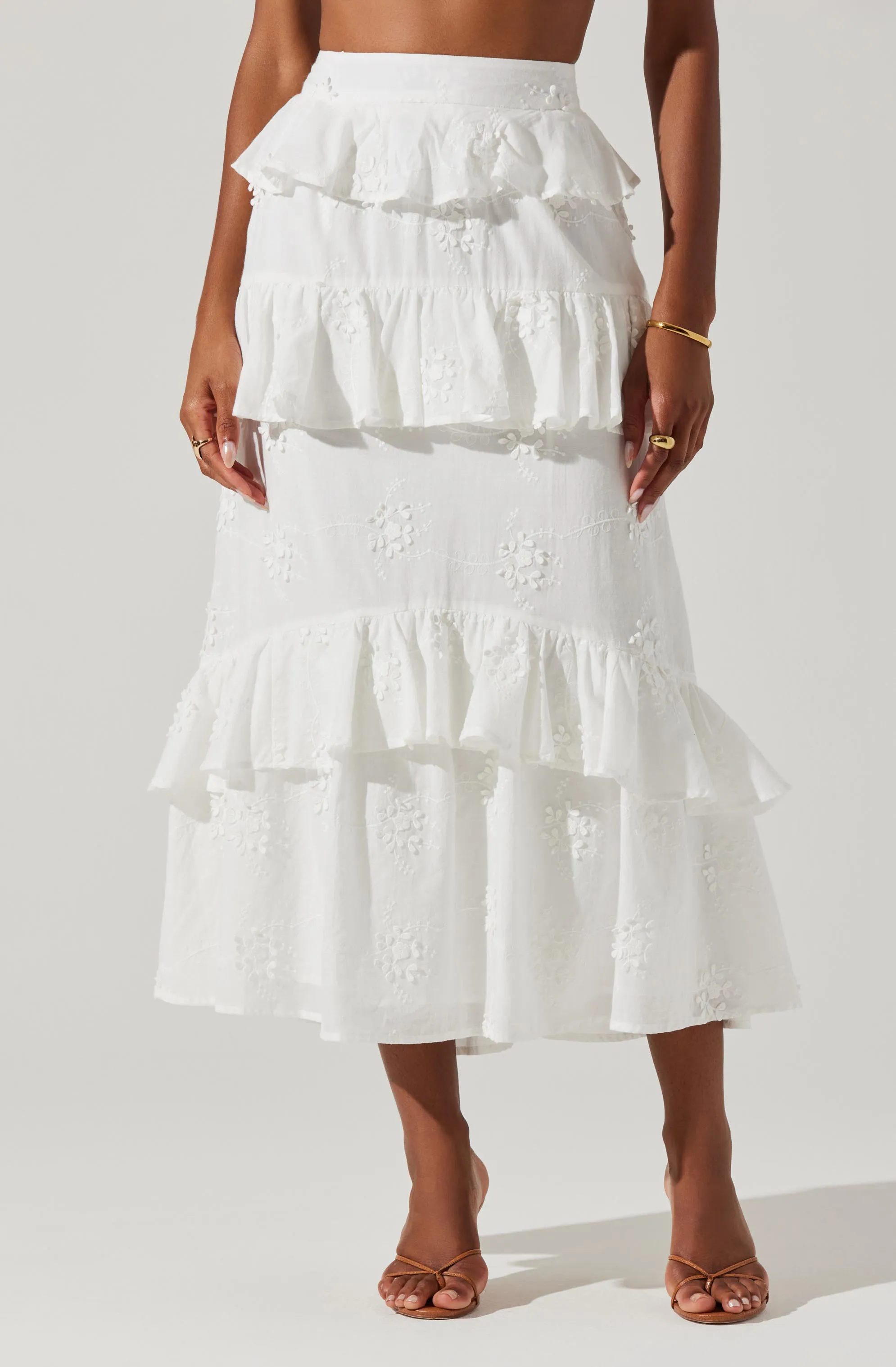 Foufette Tiered Midi Skirt sold by Astr product image thumbnail 2