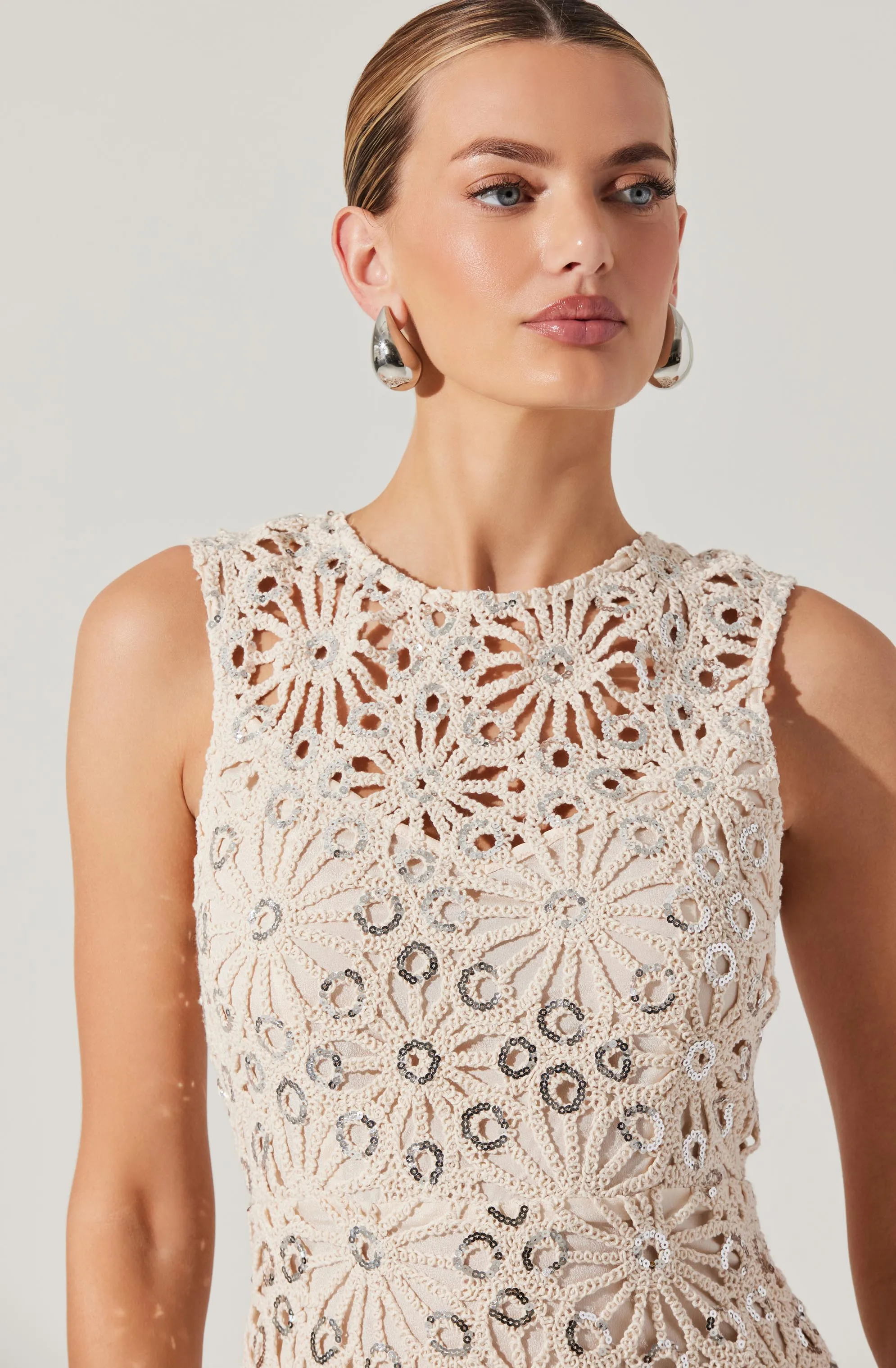 Priscila Crochet Floral Mini Dress sold by Astr product image thumbnail 4
