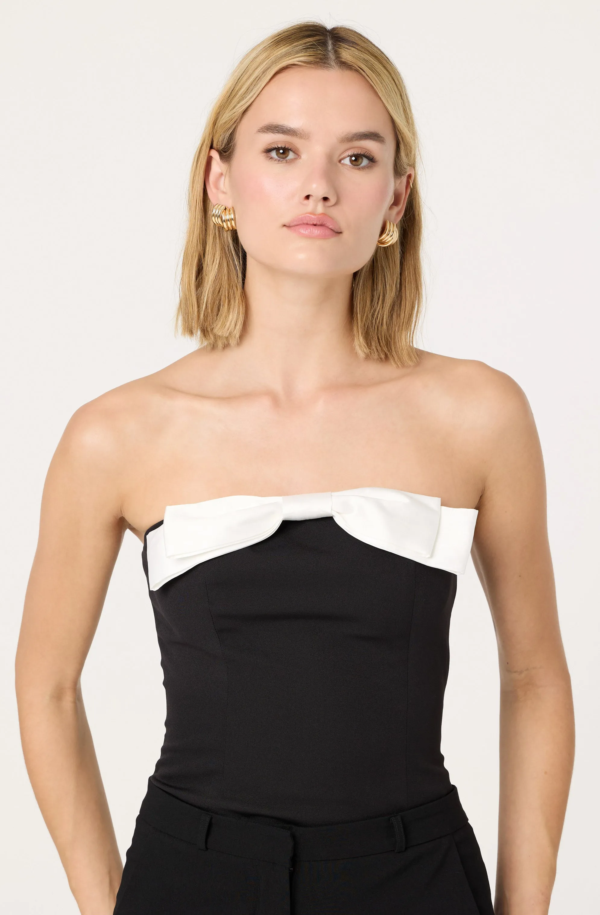 Contrast Bow Strapless Top sold by Astr product image thumbnail 5