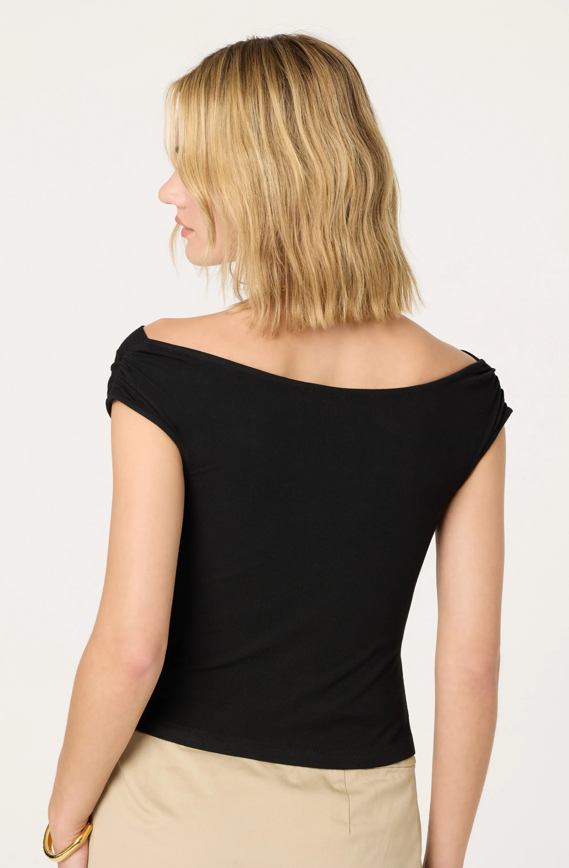 Ruched Off Shoulder Top sold by Astr product image thumbnail 4