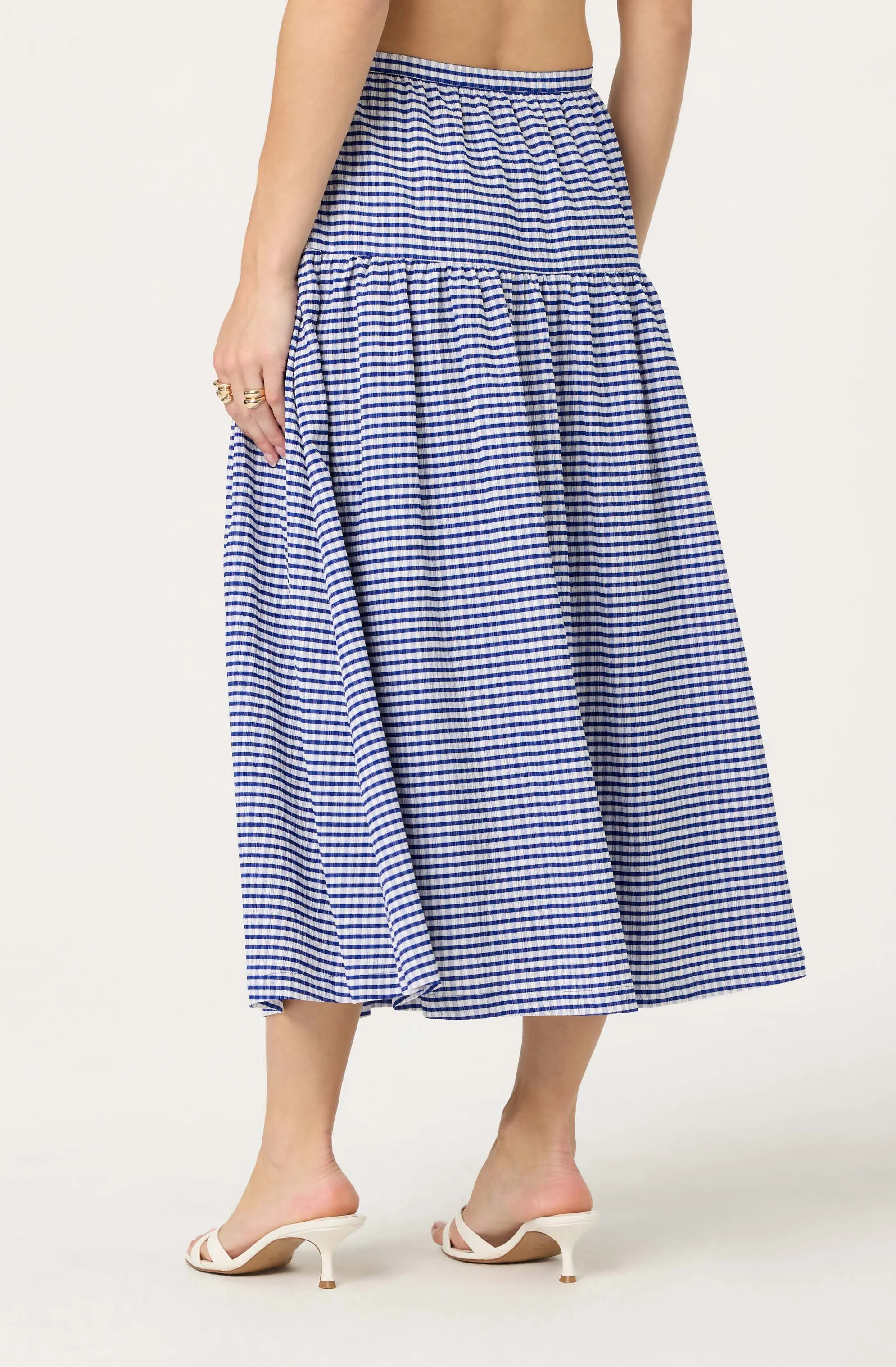 Drop Waist Gingham Midi Skirt sold by Astr product image thumbnail 3