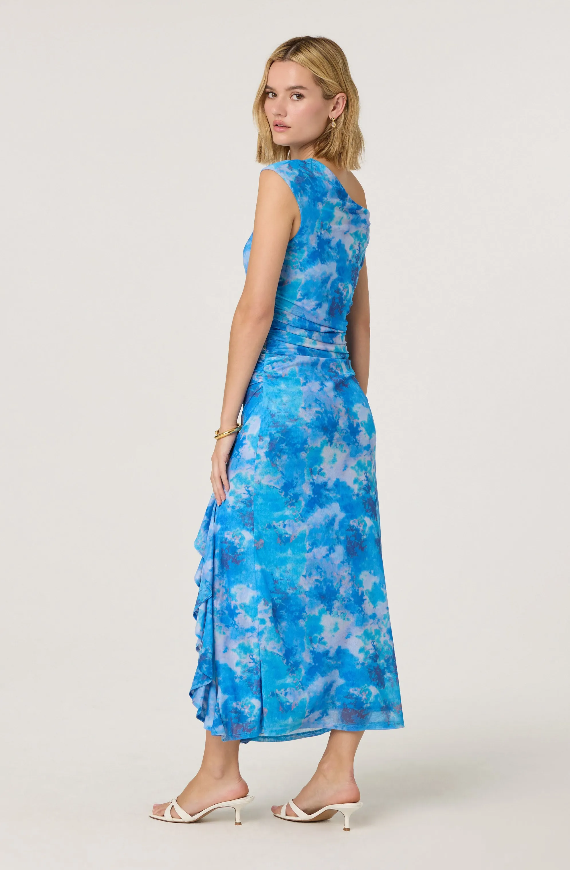 Off Shoulder Ruffle Midi Dress sold by Astr product image thumbnail 2