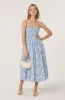 Smocked Floral Midi Dress sold by Astr