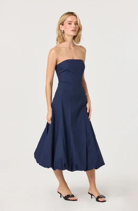Lace Up Strapless Bubble Dress sold by Astr