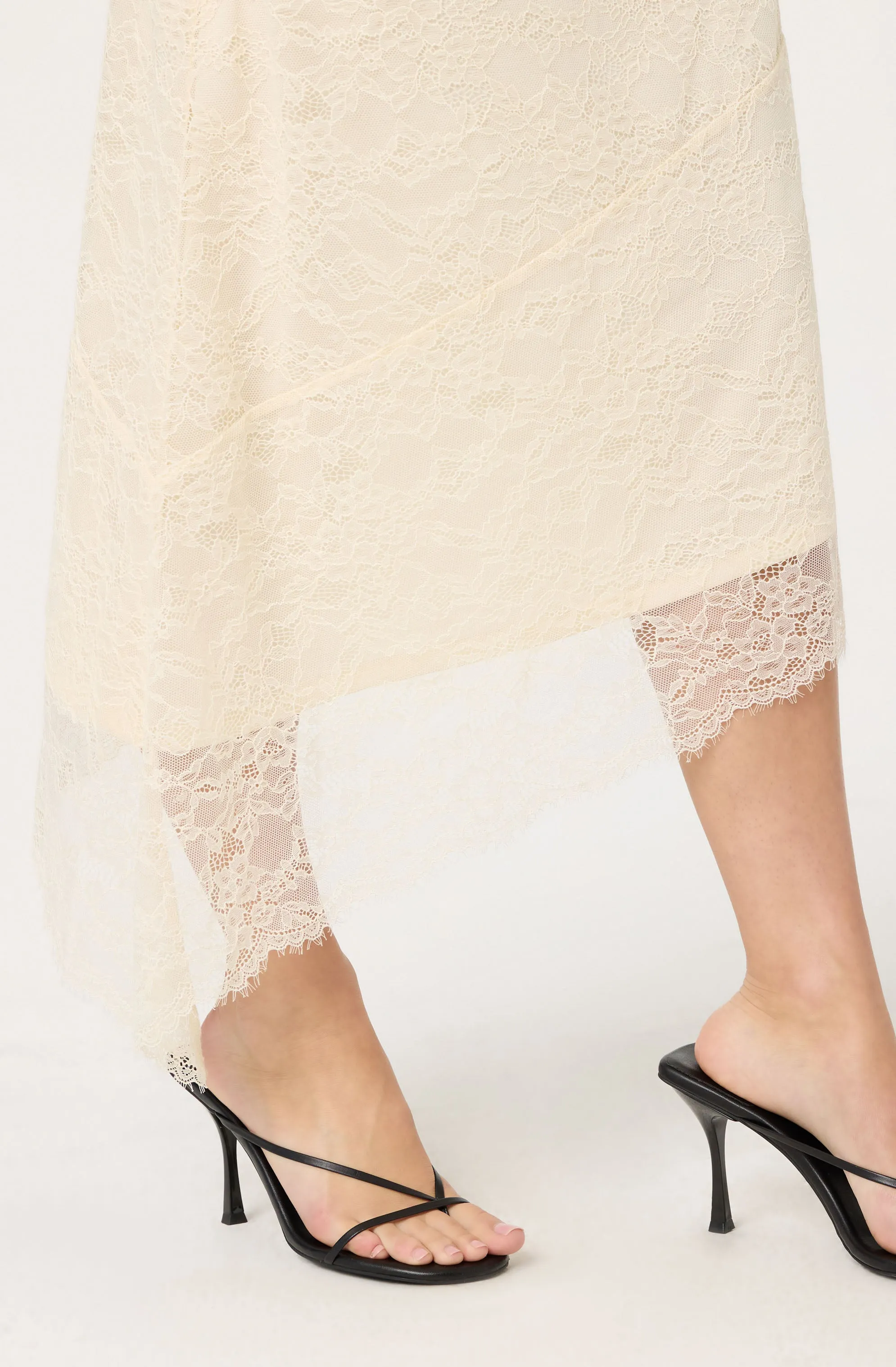 Asymmetrical Lace Midi Skirt sold by Astr product image thumbnail 5