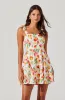 Tinesha Bow Strap Mini Dress sold by Astr