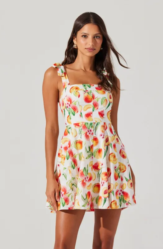 Tinesha Bow Strap Mini Dress sold by Astr