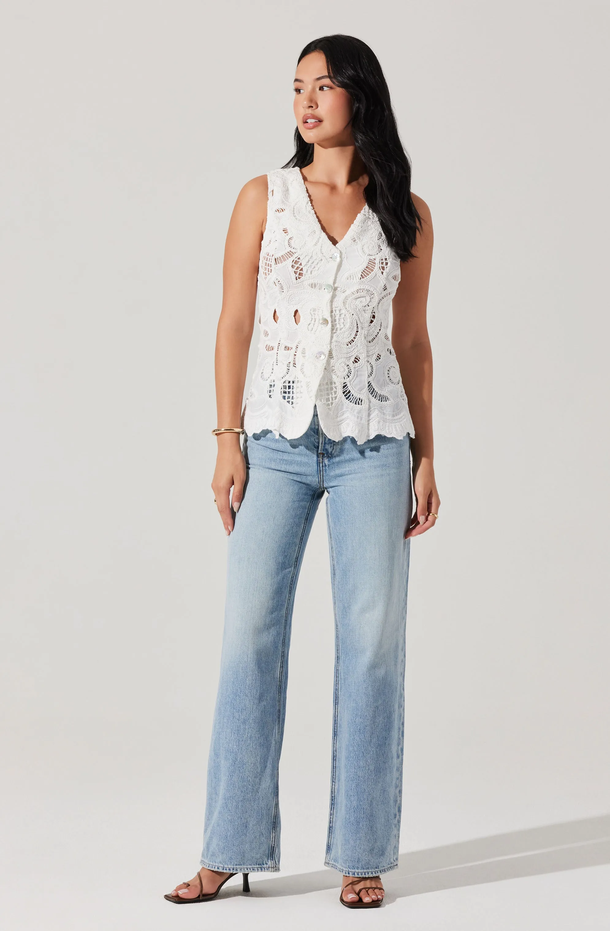 Meira Crochet Vest sold by Astr product image thumbnail 3