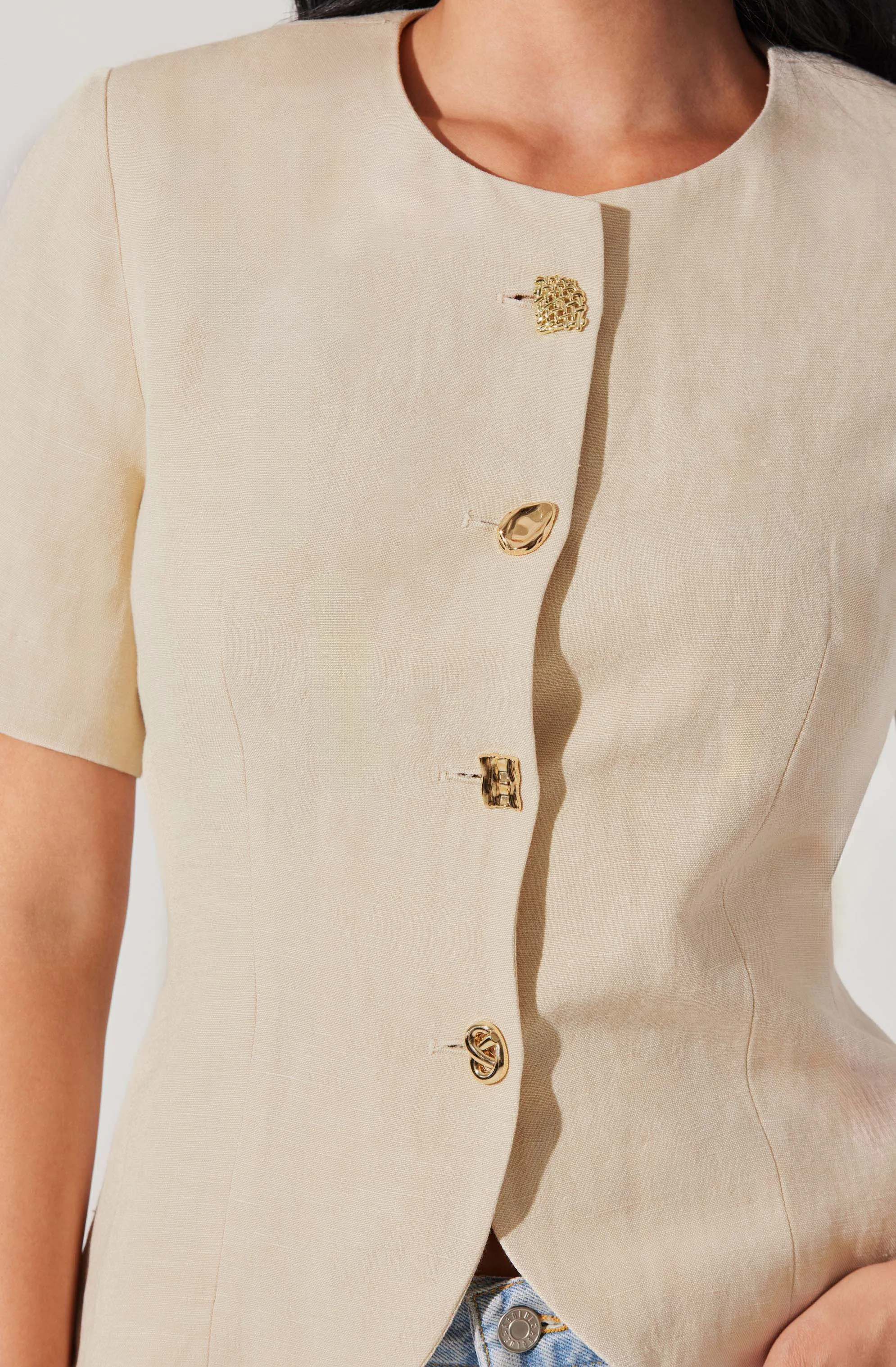 Saige Cutaway Linen Blend Jacket sold by Astr product image thumbnail 5