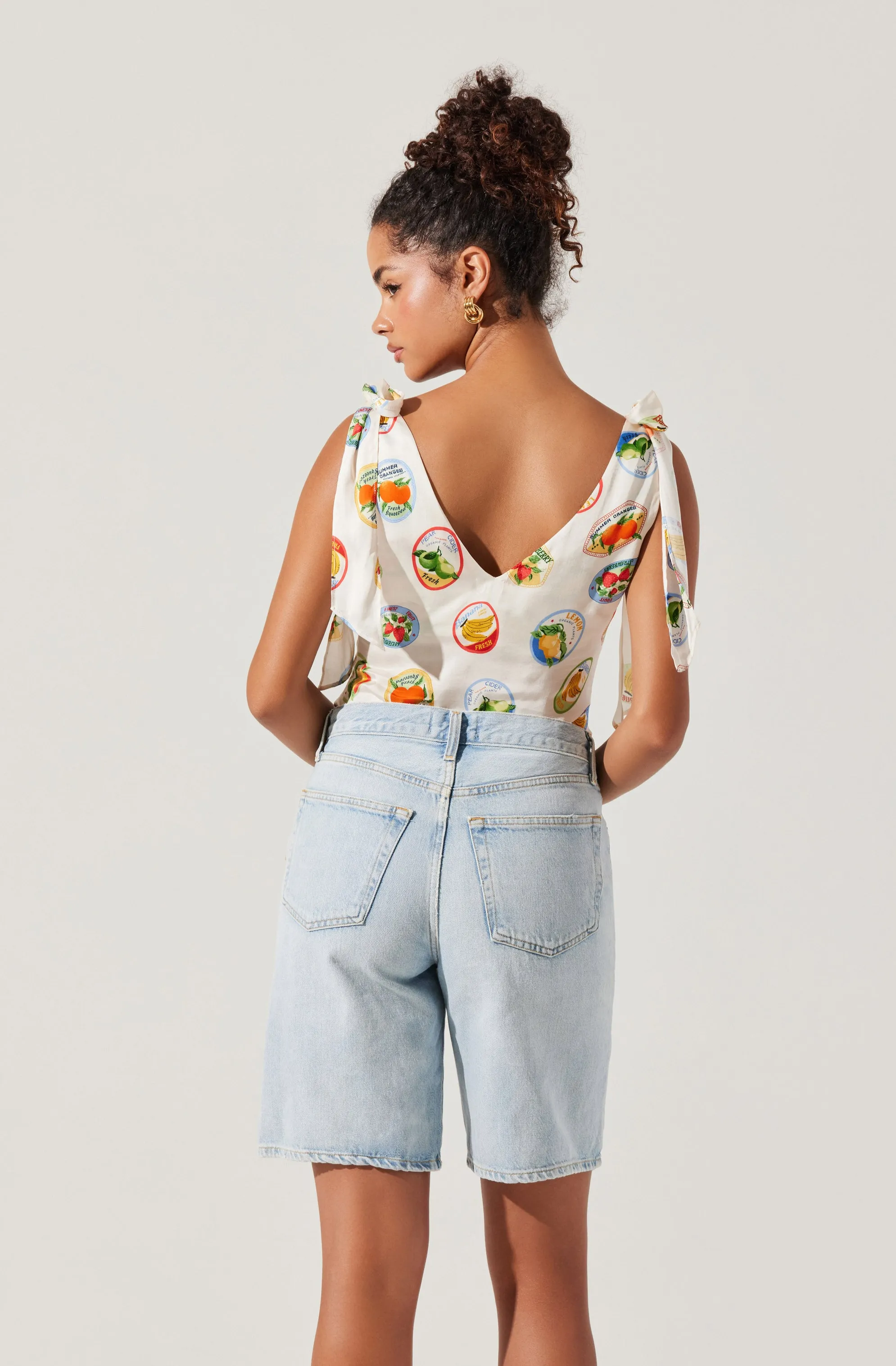 Allexina Satin Tie-Shoulder Top sold by Astr product image thumbnail 2