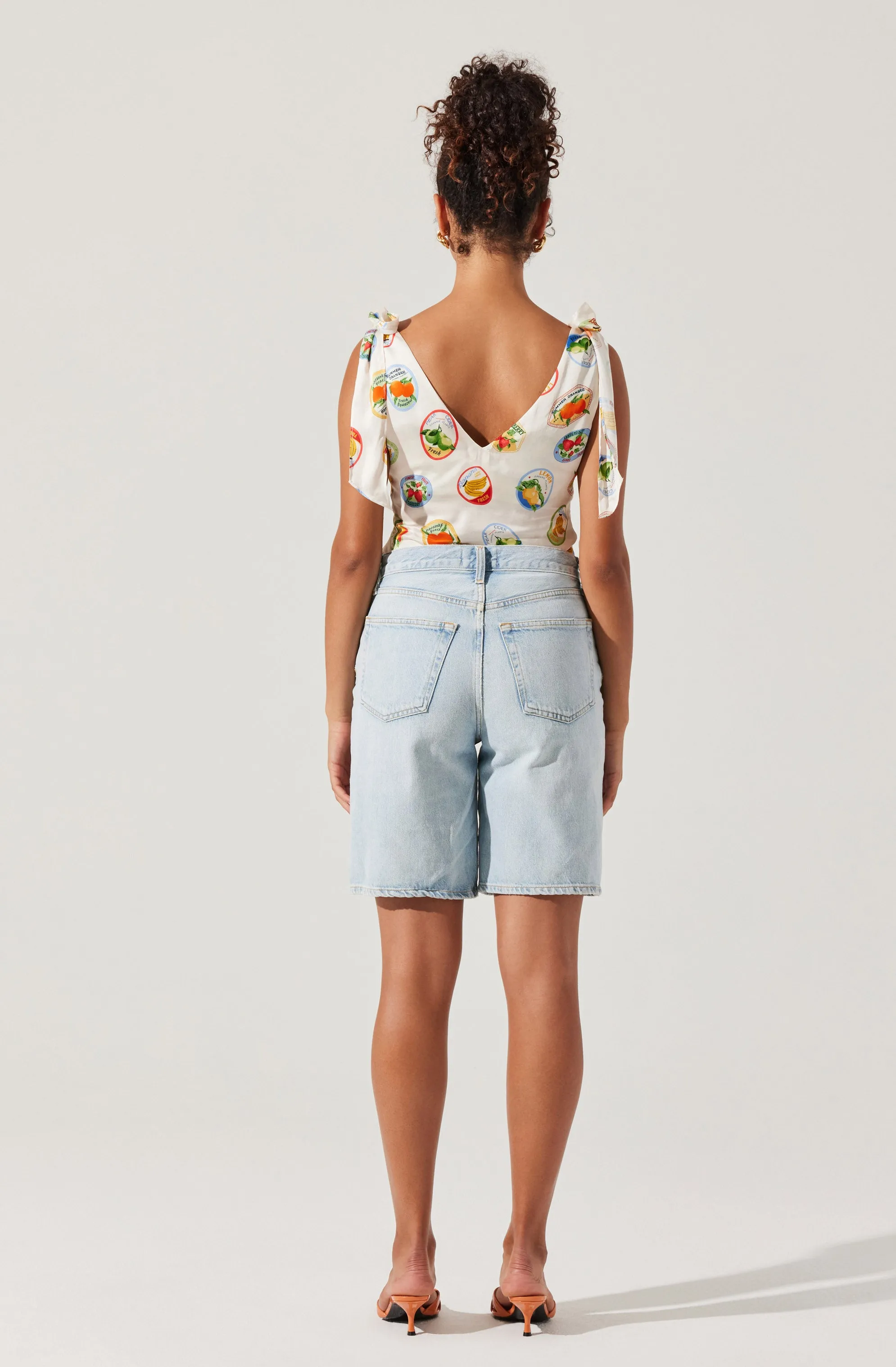 Allexina Satin Tie-Shoulder Top sold by Astr product image thumbnail 5