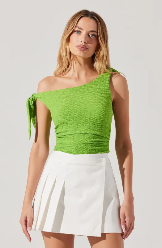 Lora Textured Off Shoulder Top sold by Astr