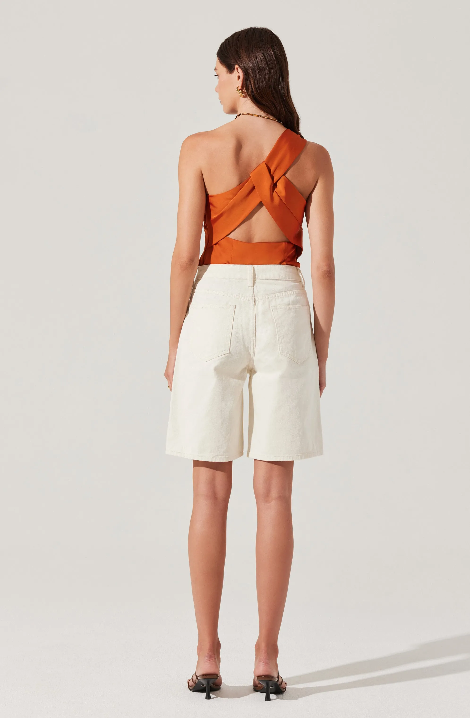 Francis Satin One Shoulder Top sold by Astr product image thumbnail 4