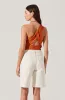 Francis Satin One Shoulder Top sold by Astr