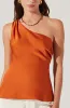 Francis Satin One Shoulder Top sold by Astr