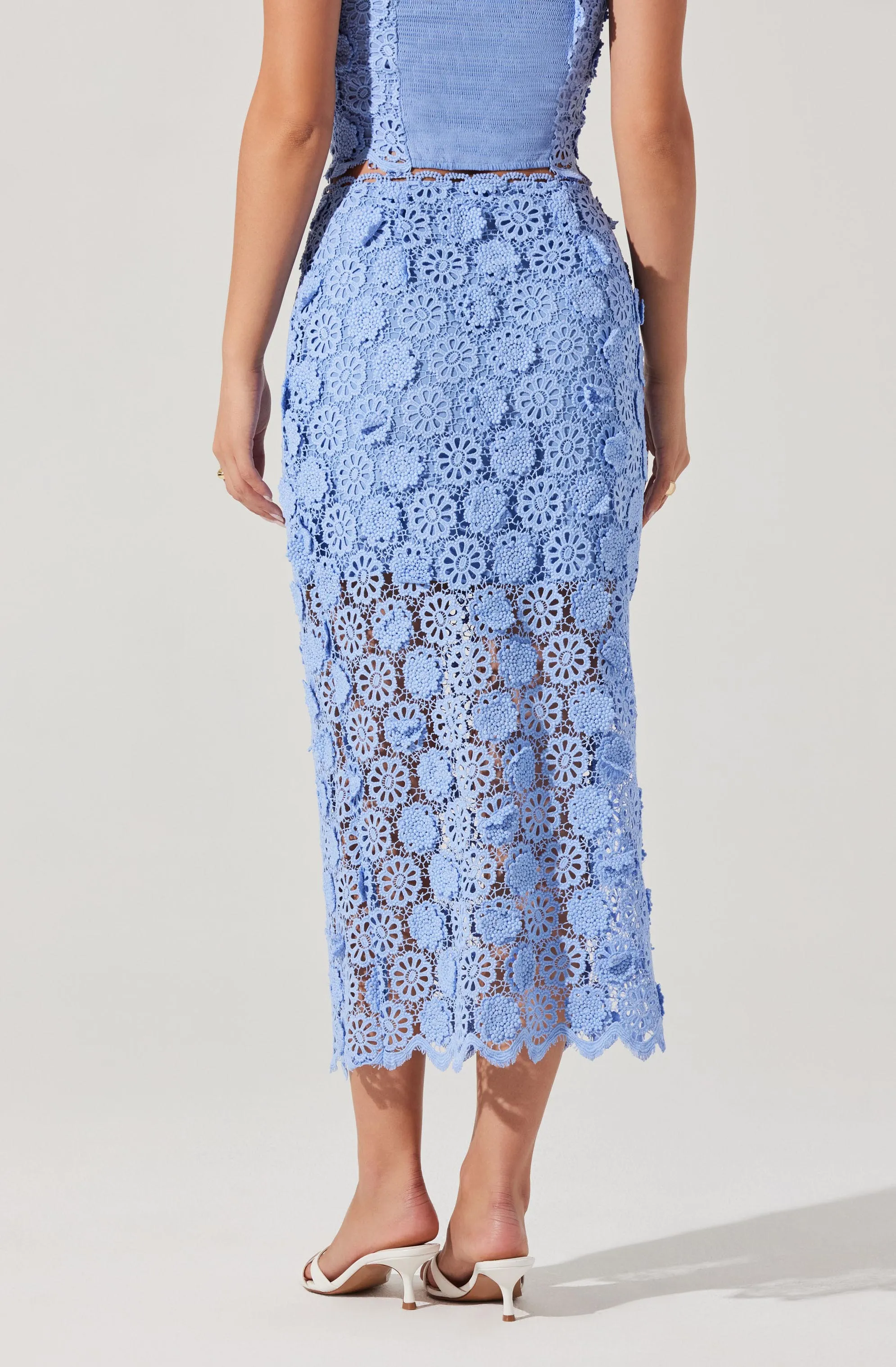 Jonae Crochet Lace Midi Skirt sold by Astr product image thumbnail 3