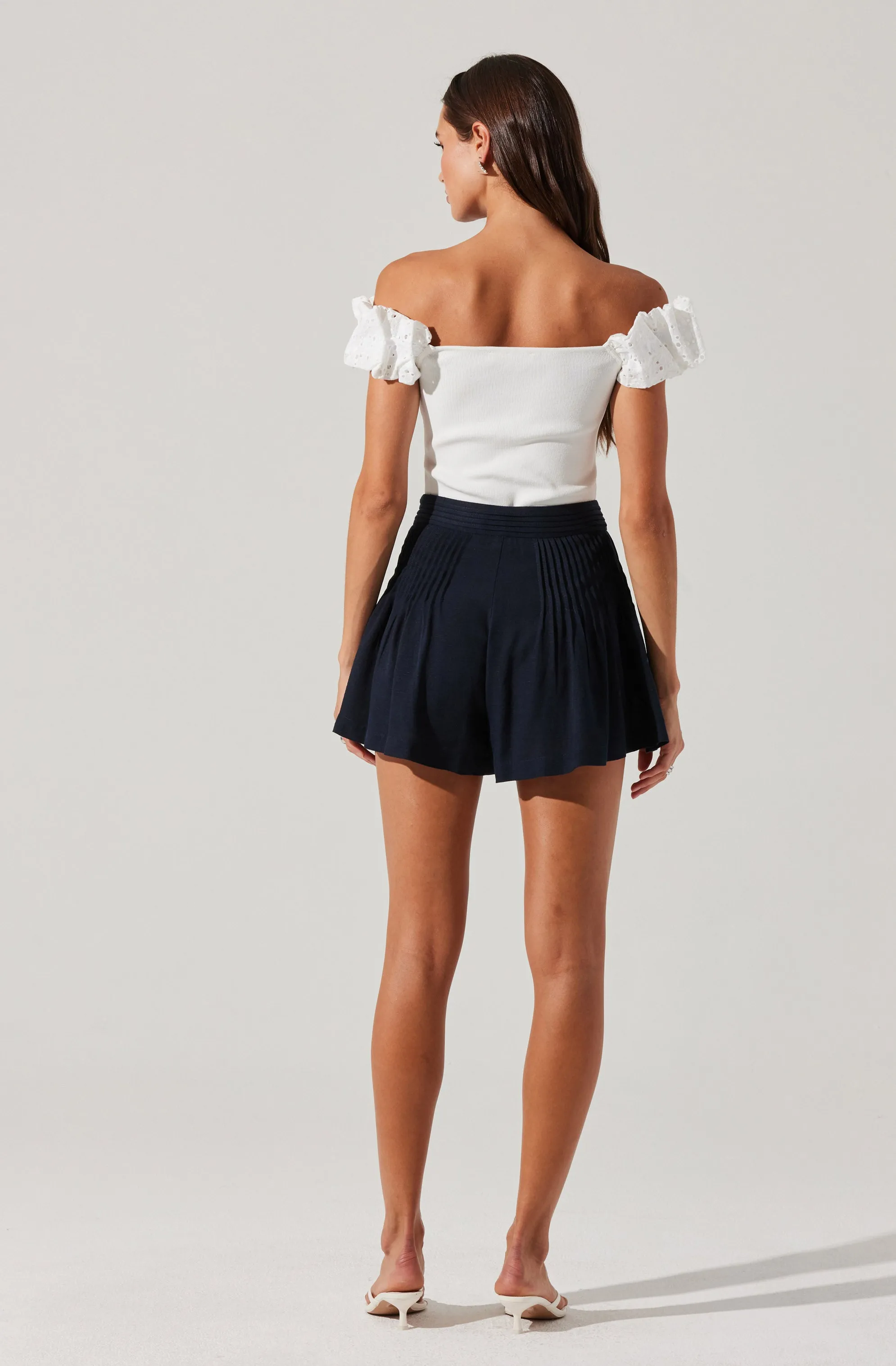 Ciro Linen-Blend Shorts sold by Astr product image thumbnail 4