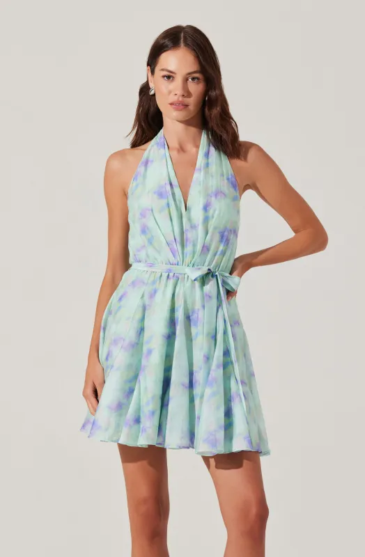 Clare Halter Neck Mini Dress sold by Astr