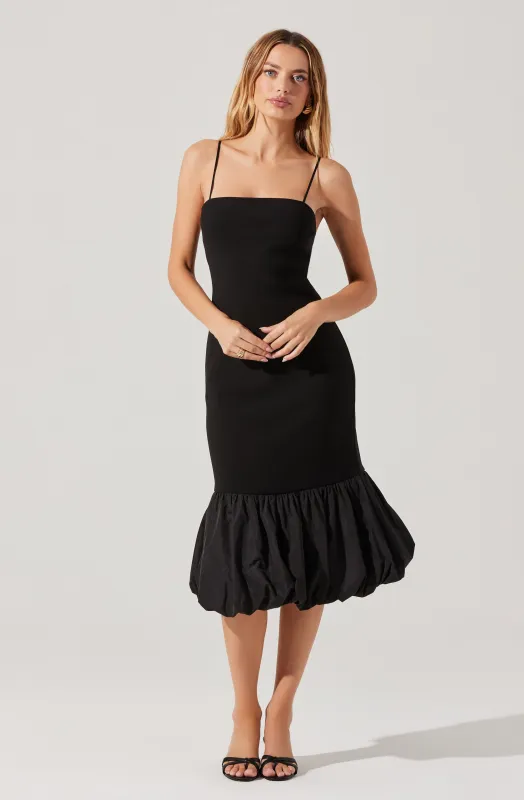 Brittnea Bodycon Bubble Hem Midi Dress sold by Astr