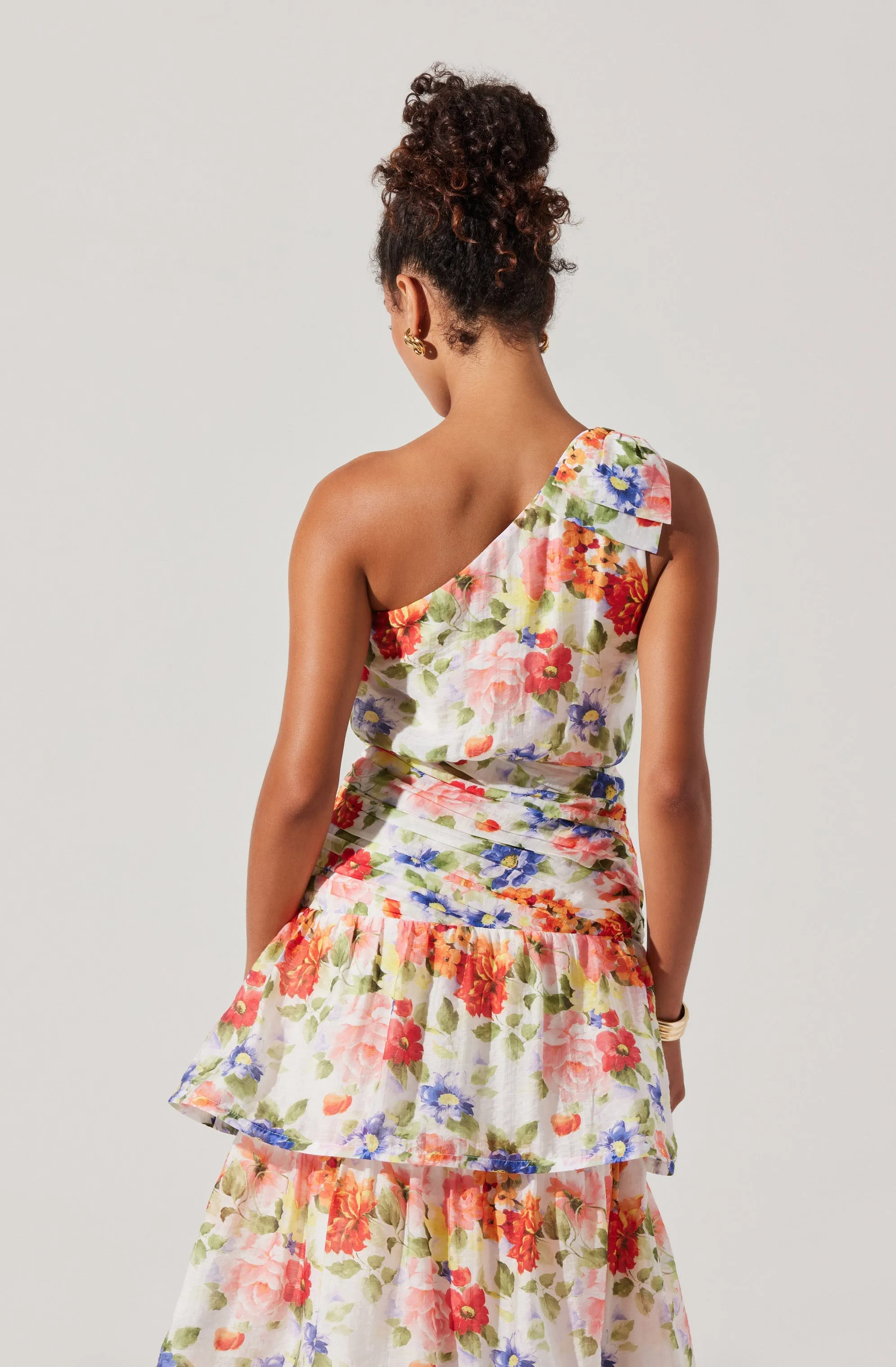 Natali One Shoulder Floral Maxi Dress sold by Astr product image thumbnail 4