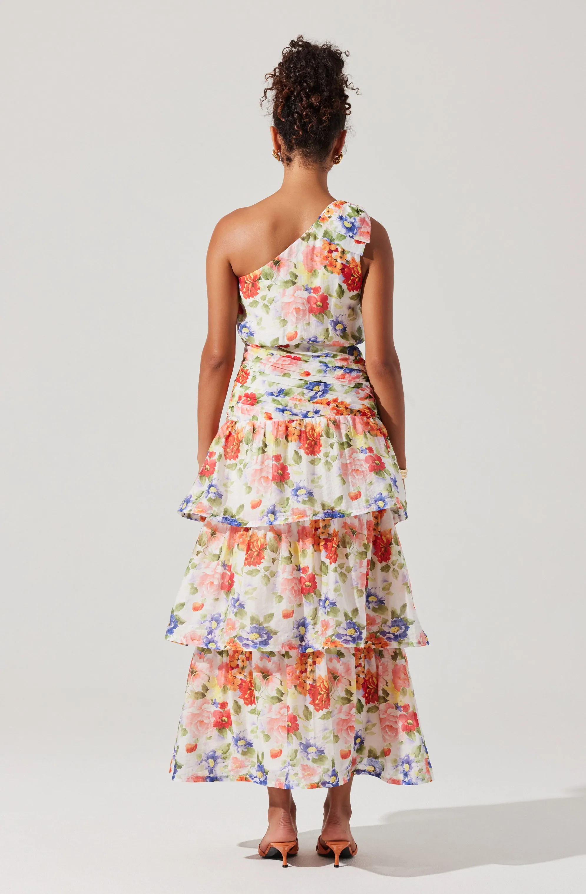 Natali One Shoulder Floral Maxi Dress sold by Astr product image thumbnail 5