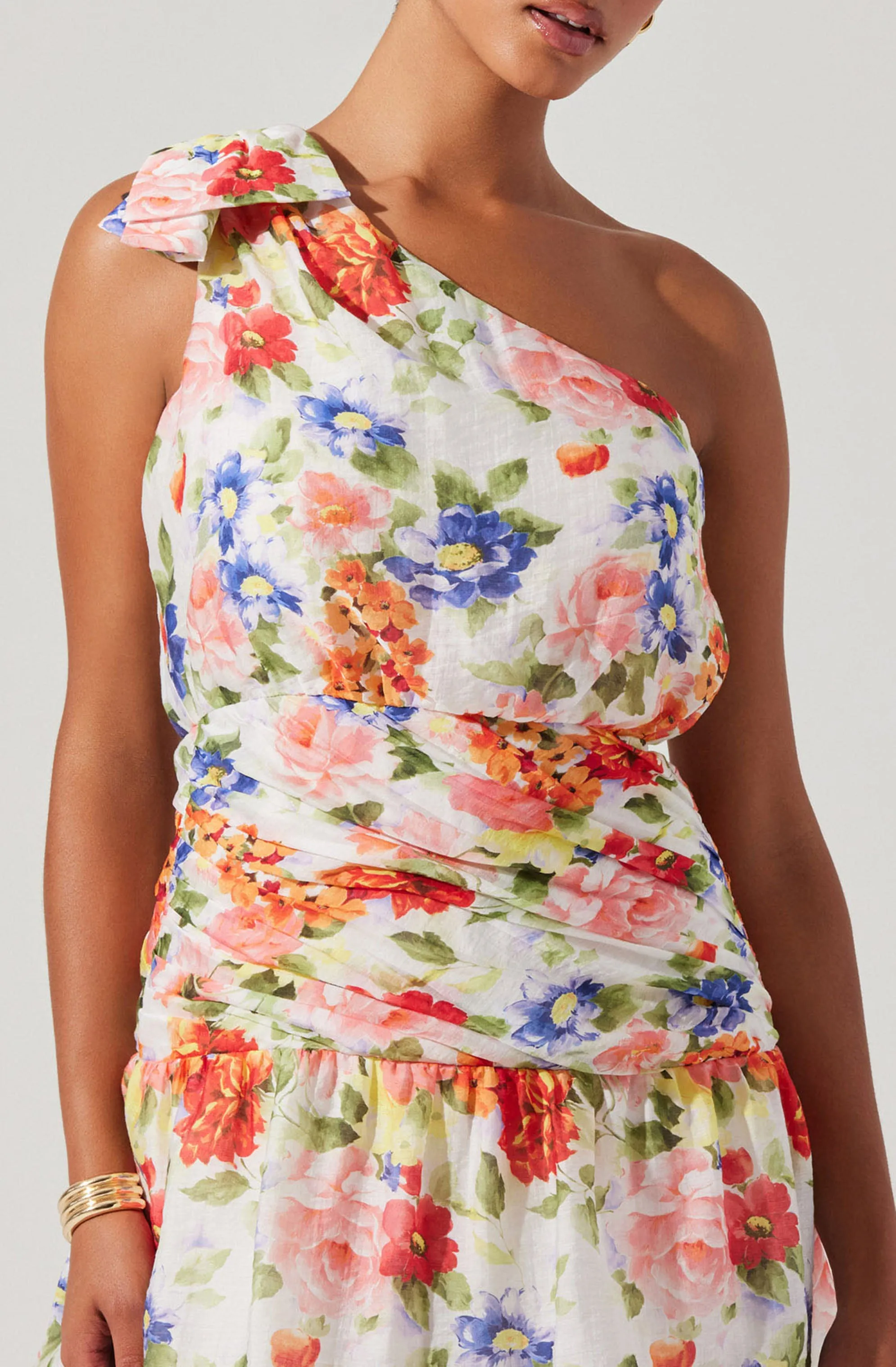 Natali One Shoulder Floral Maxi Dress sold by Astr product image thumbnail 3