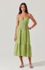 Eleni Linen-Blend Midi Dress sold by Astr